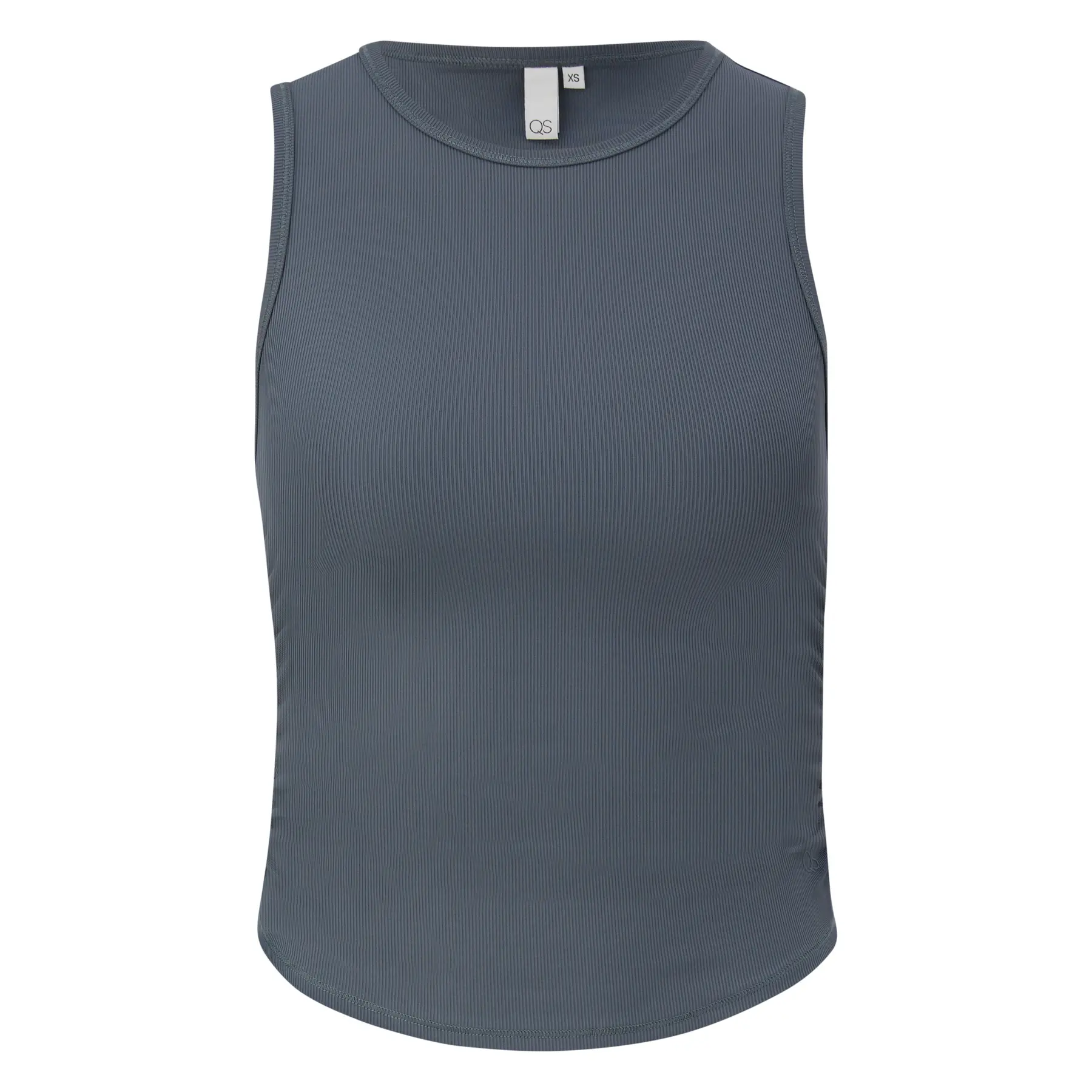 T-shirt a coste con ruches laterali donna QS