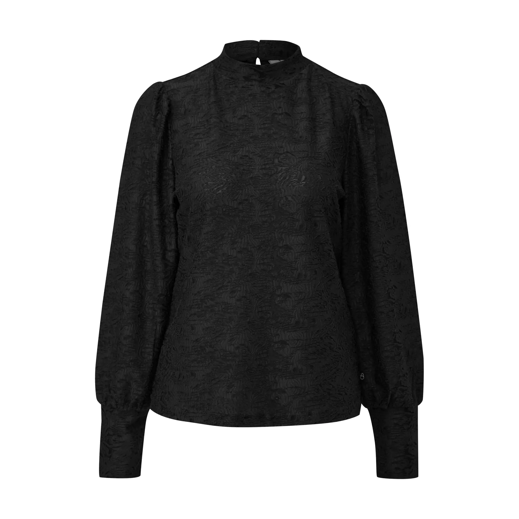 T-shirt blusa con motivo jacquard astratto donna QS