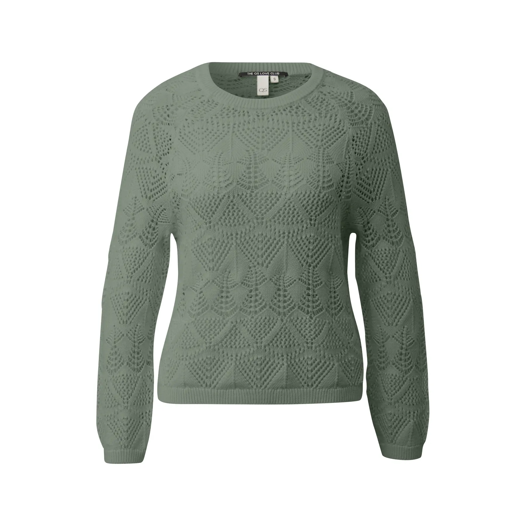 Pull in cotone a motivo traforato donna QS