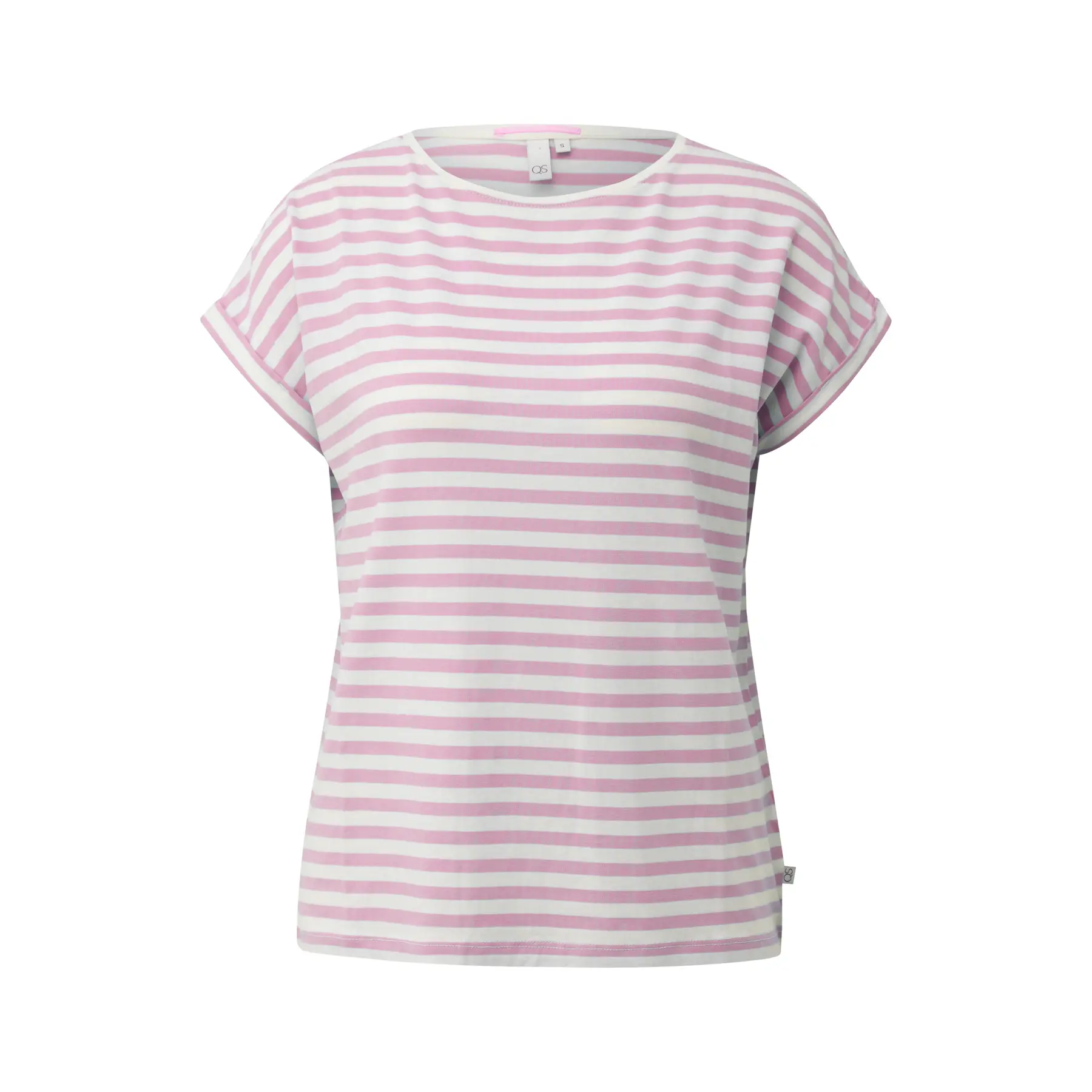 T-shirt a righe dalla vestibilità ampia donna QS