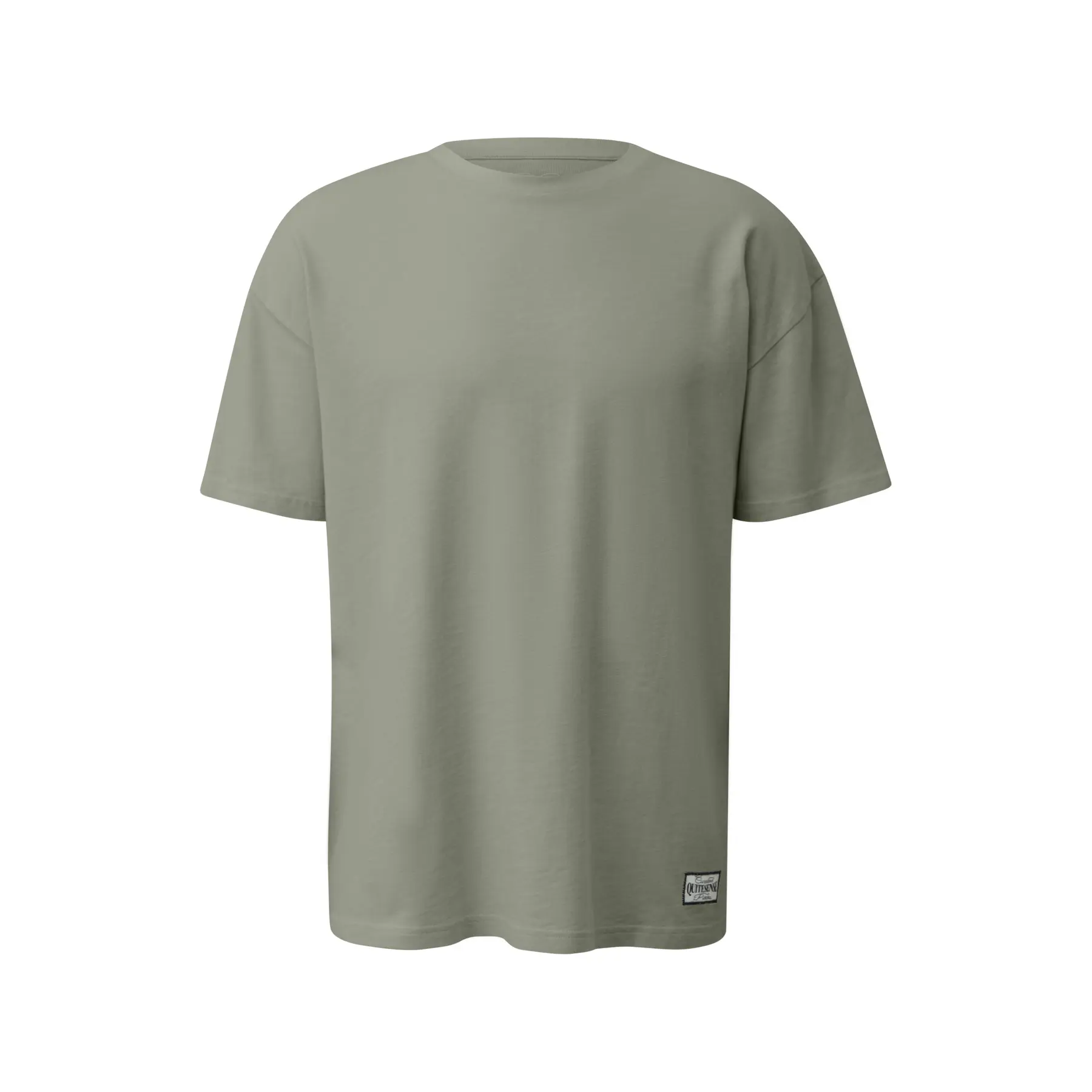 T-shirt a manica corta in jersey melange morbido con patch logo, vestibilità casual QS