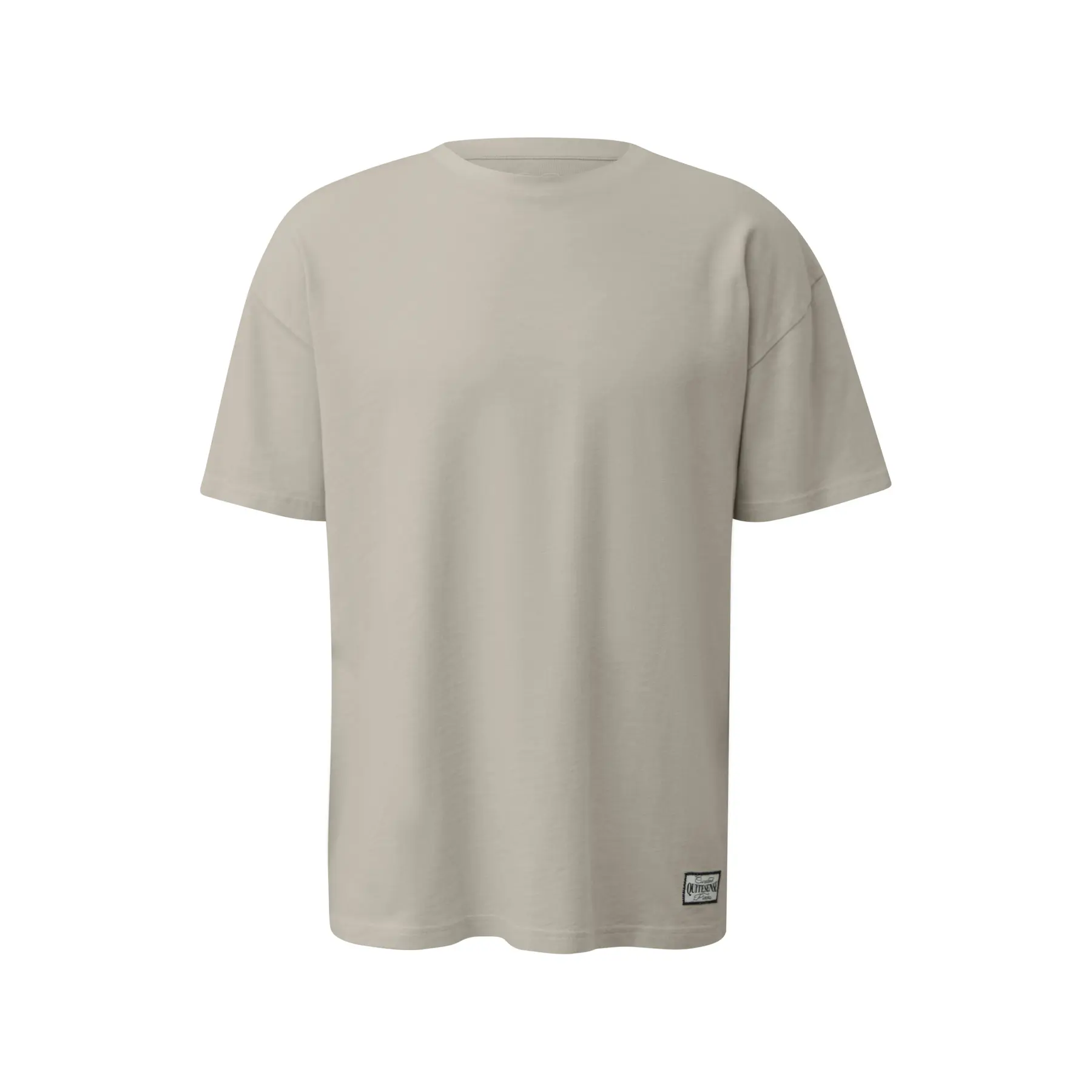 T-shirt a manica corta in jersey melange morbido con patch logo, vestibilità casual QS