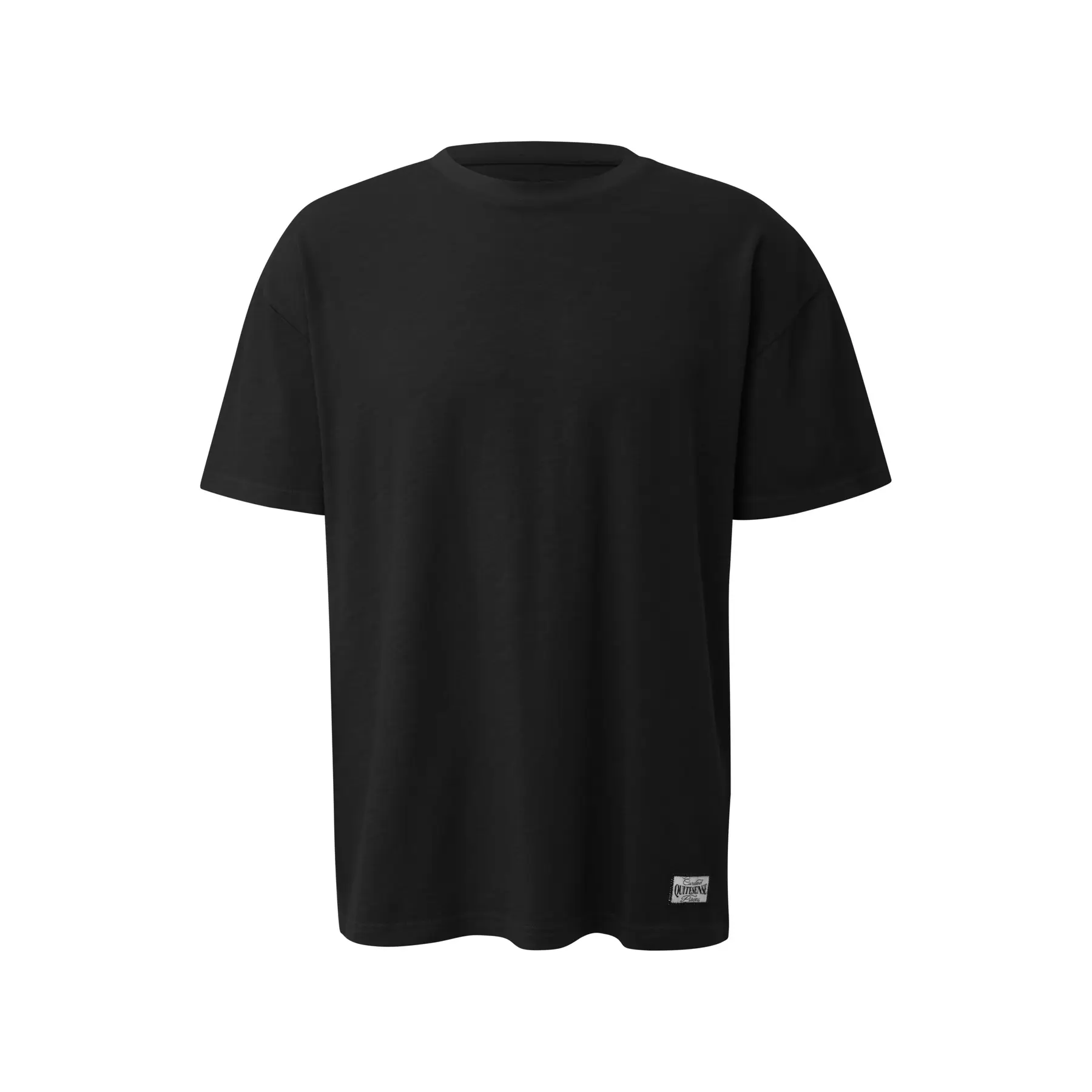 T-shirt a manica corta in jersey melange morbido con patch logo, vestibilità casual QS
