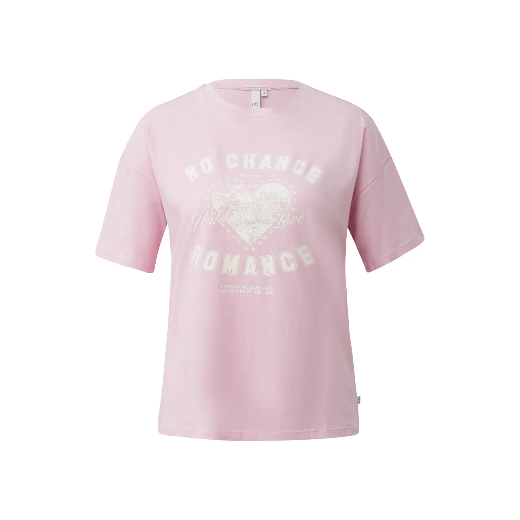 T-shirt in cotone con stampa davanti donna QS