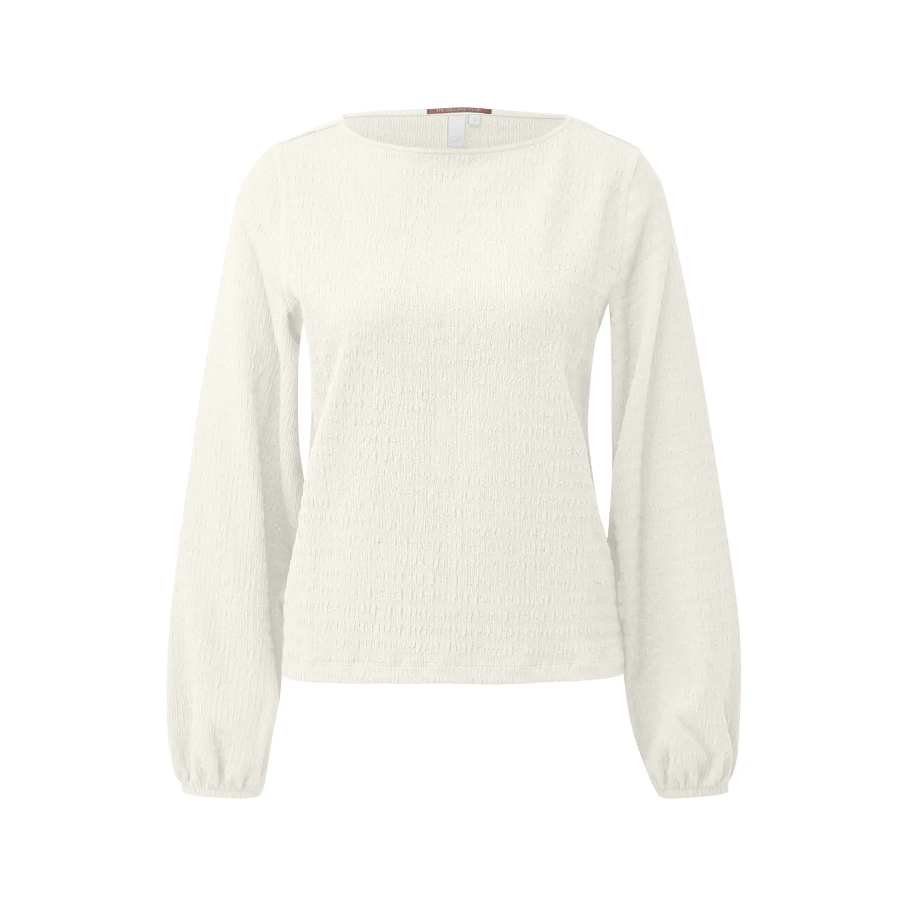 Langarm-T-Shirt aus strukturiertem Stoff für Damen QS