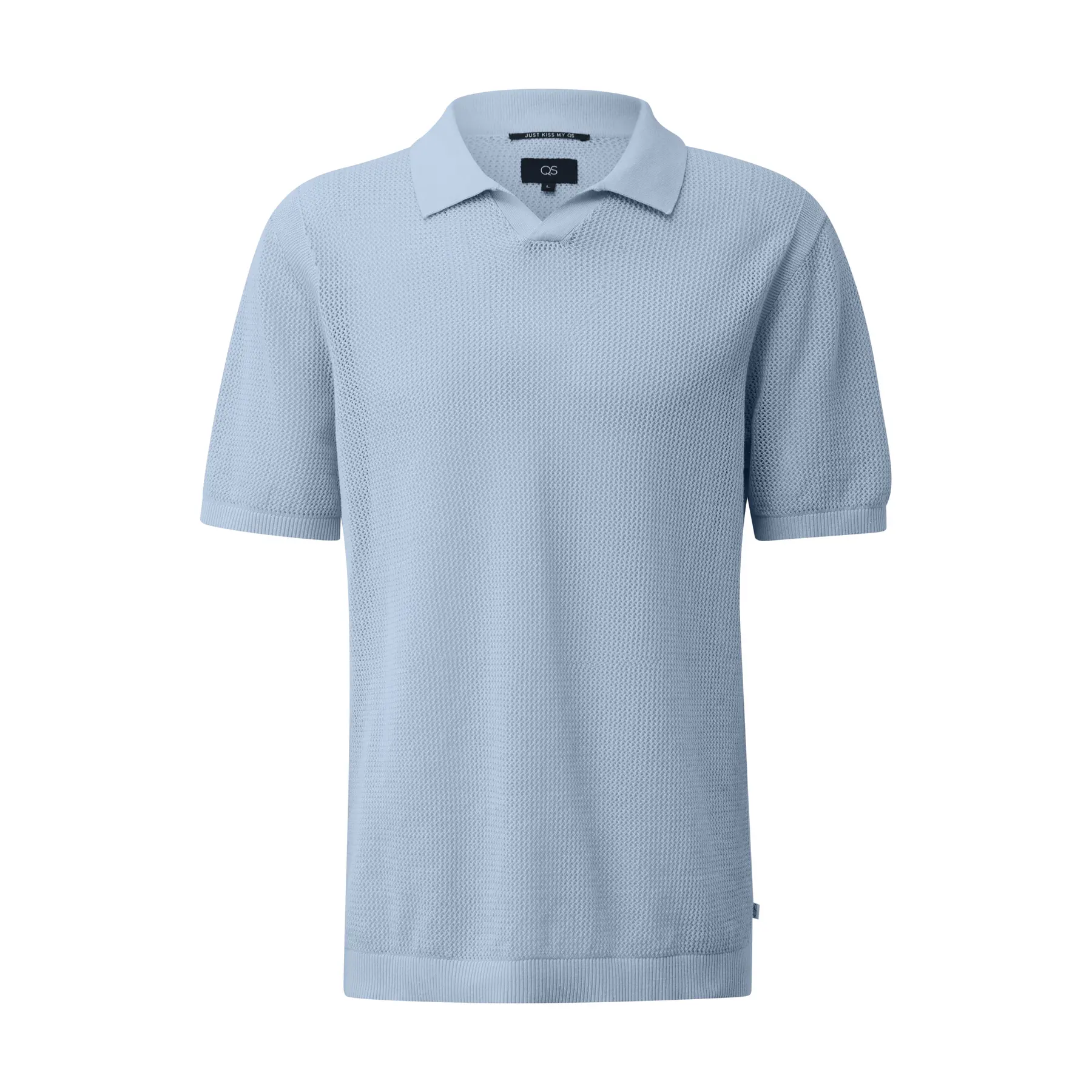 Polo in maglia fine testurizzata QS