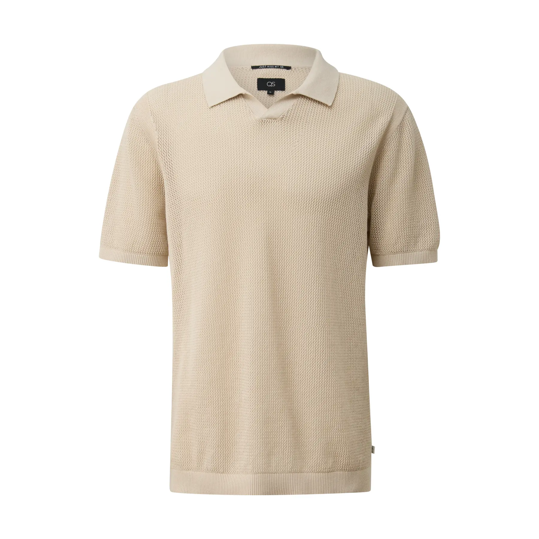 Polo in maglia fine testurizzata QS