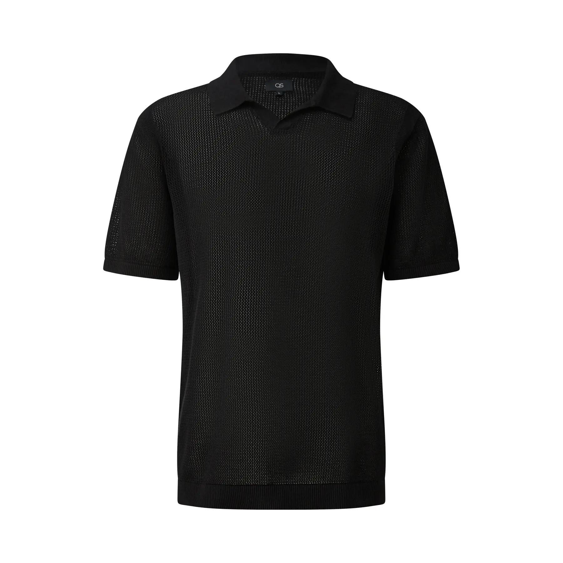 Polo in maglia fine testurizzata QS
