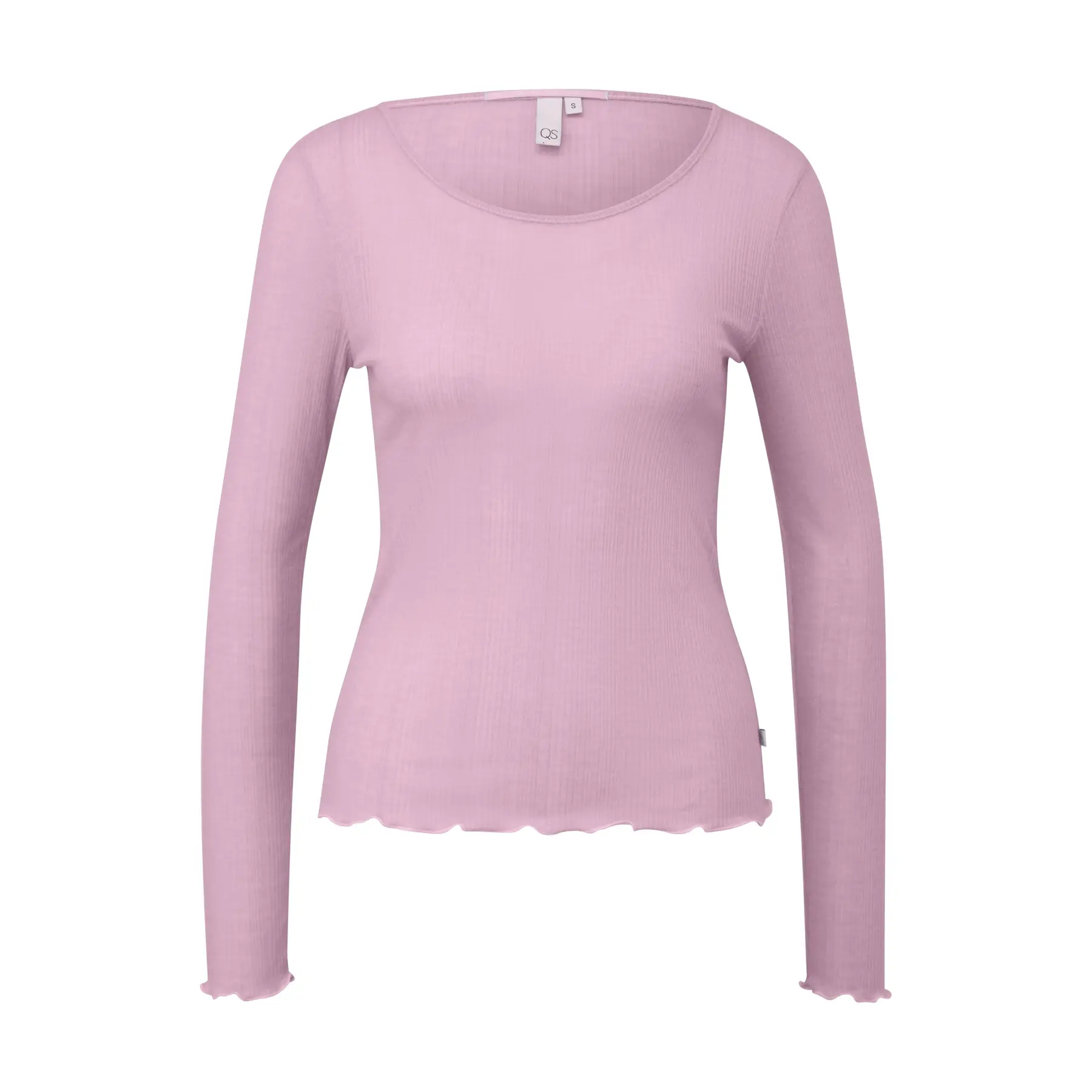 Leicht transparente gerippte T-Shirt Damen QS