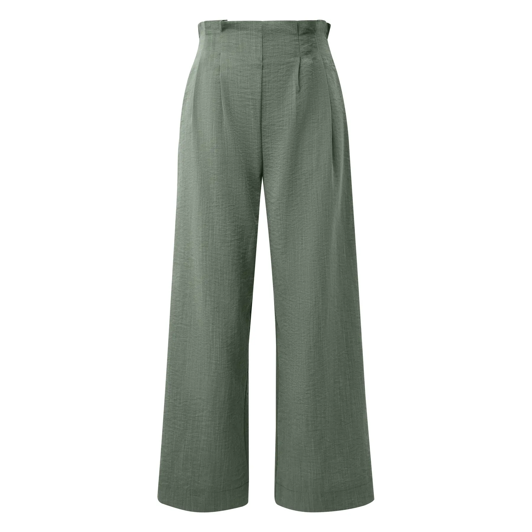 Pantalon Paperbag avec taille élastiquée et plis femme QS