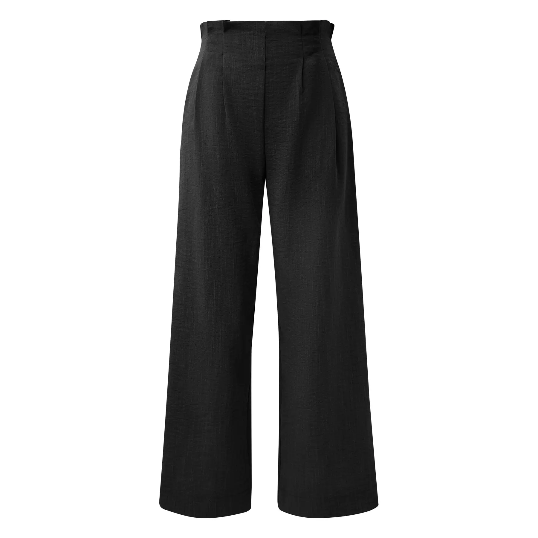 Pantalon Paperbag avec taille élastiquée et plis femme QS