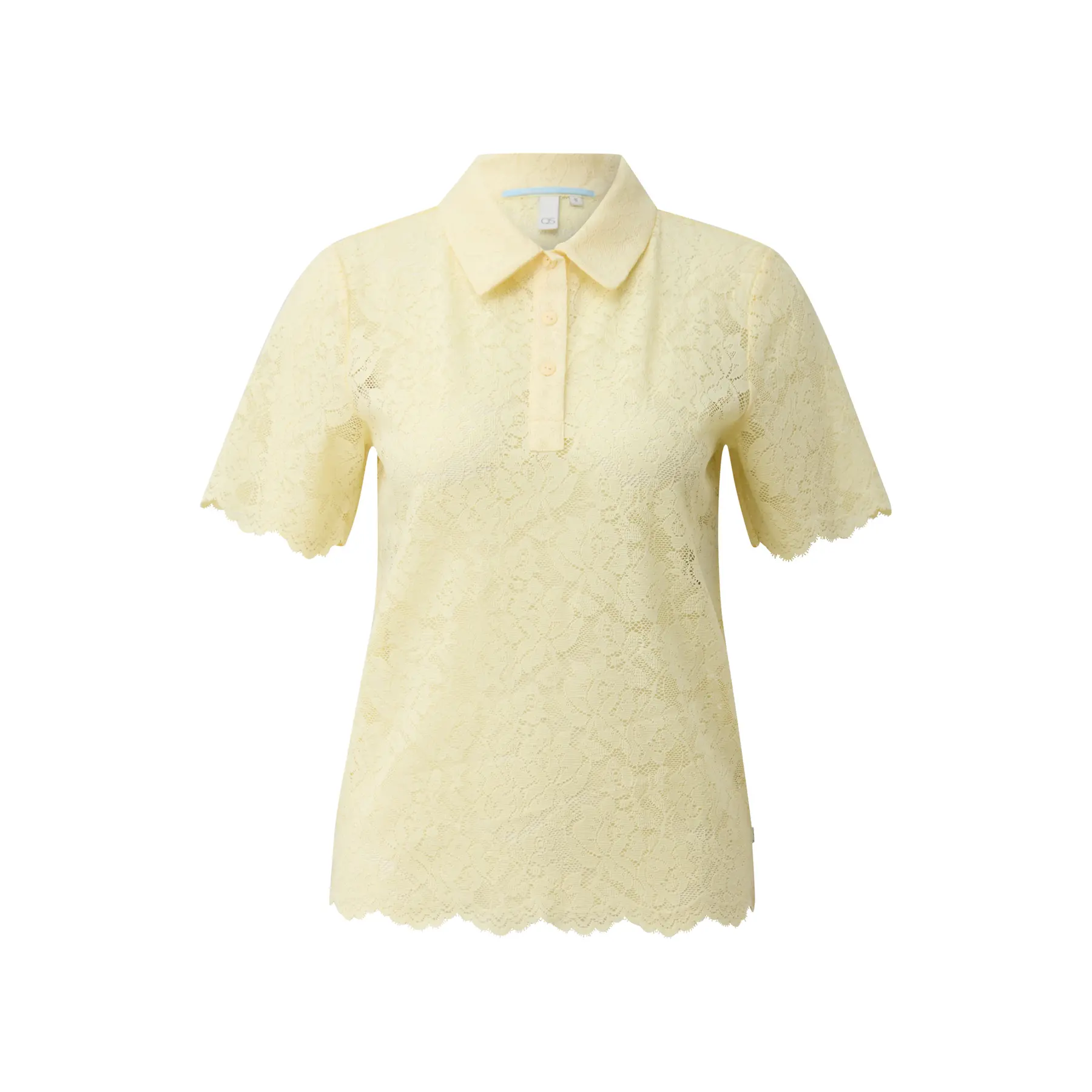 Damen Poloshirt aus transparenter Spitze QS