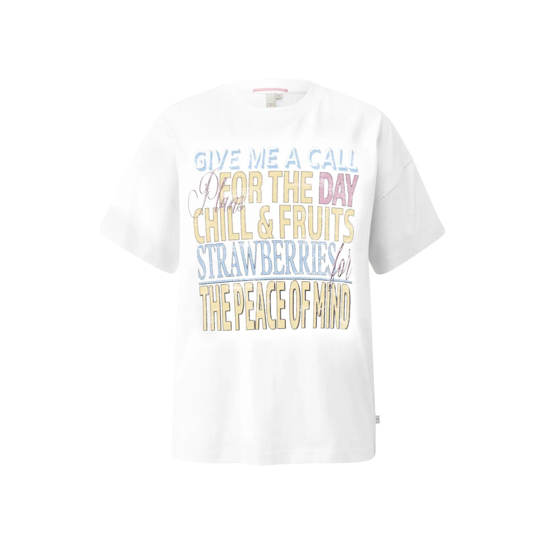 T-shirt boyfriend con stampa lettering donna QS