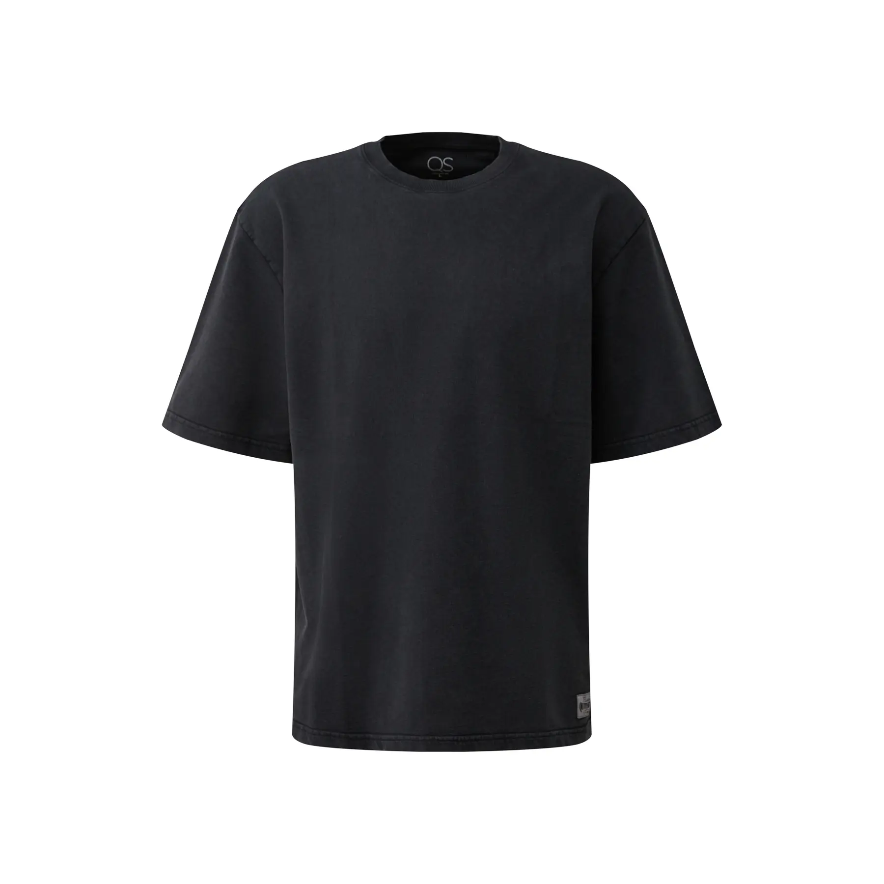 T-shirt Relaxed Fit a col rotondo con effetto sbiadito QS