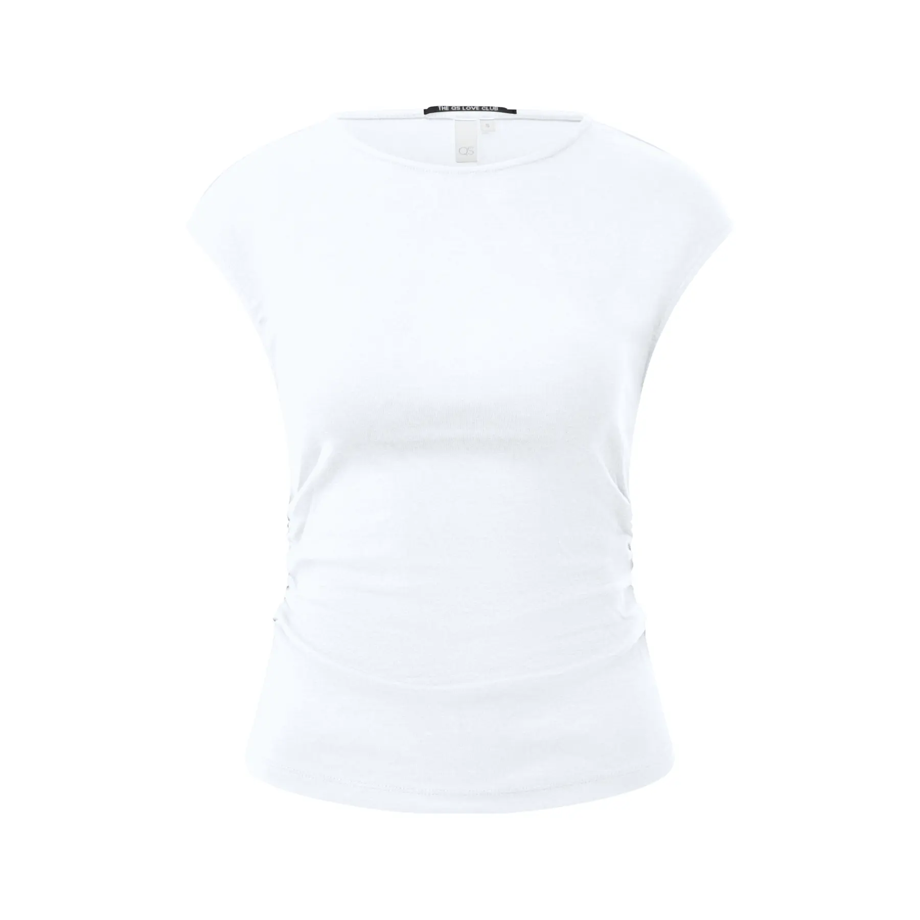 Slim Fit T-Shirt mit Raffung an der Seitennaht Damen QS
