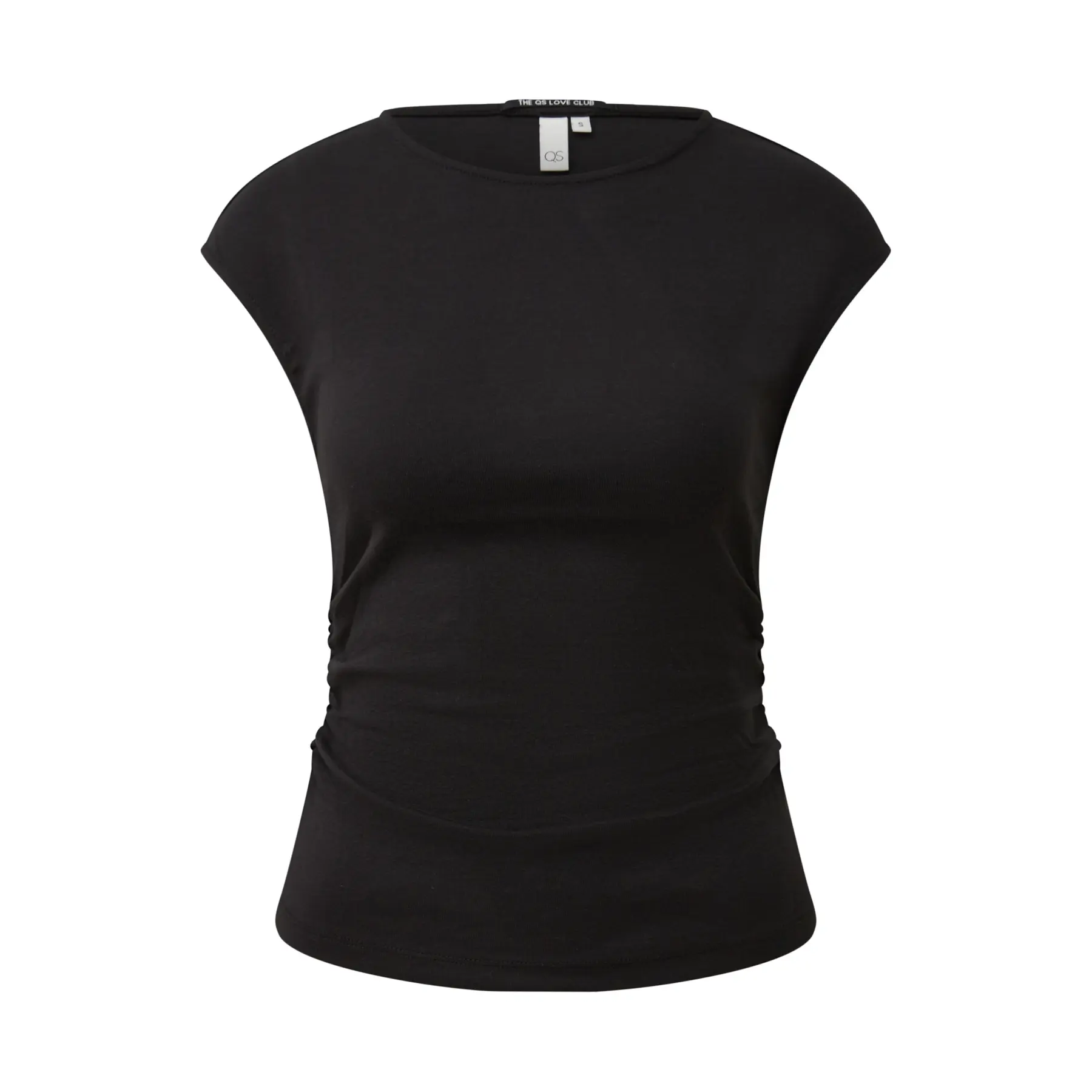 Slim Fit T-Shirt mit Raffung an der Seitennaht Damen QS