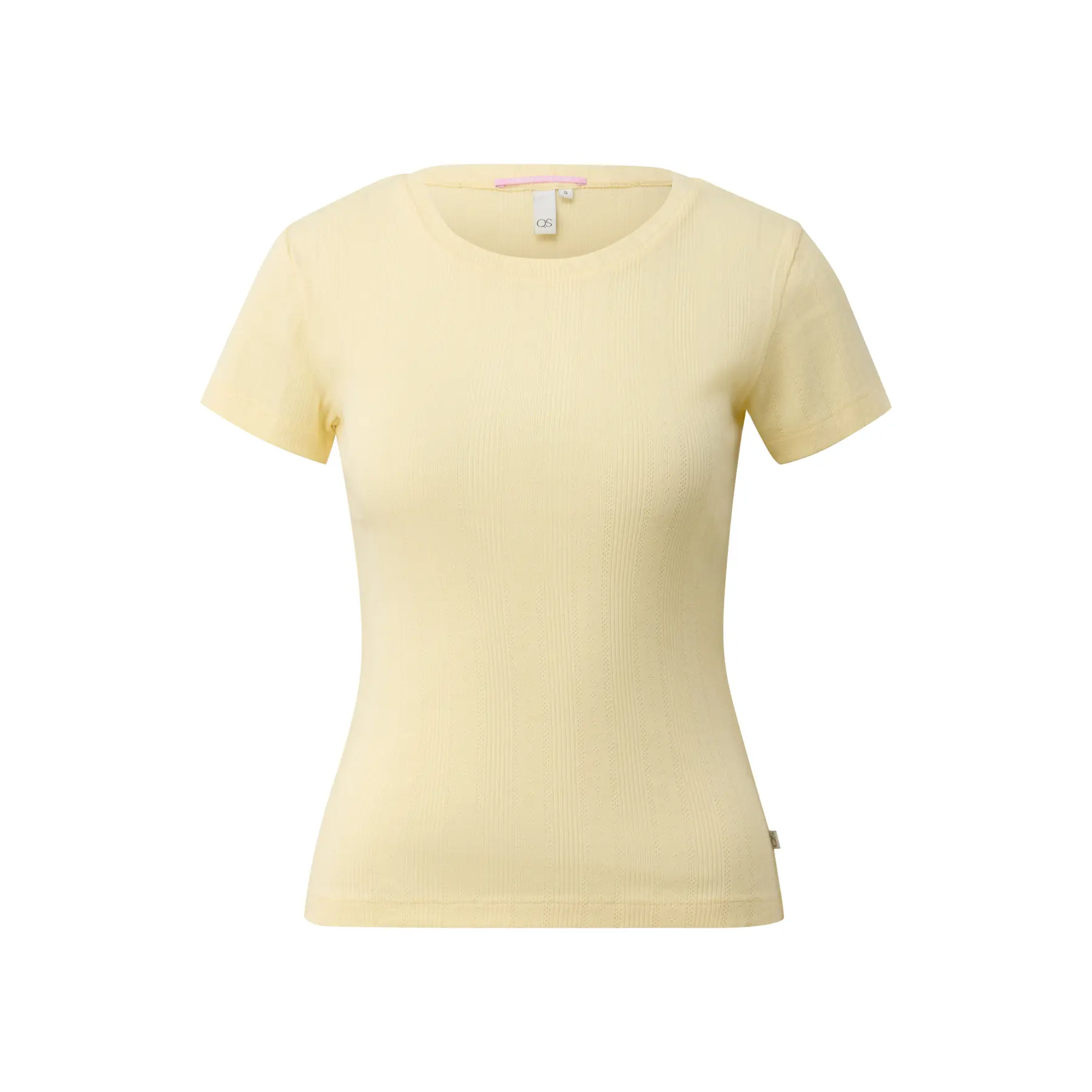 T-shirt in cotone slim fit con motivo traforato donna QS