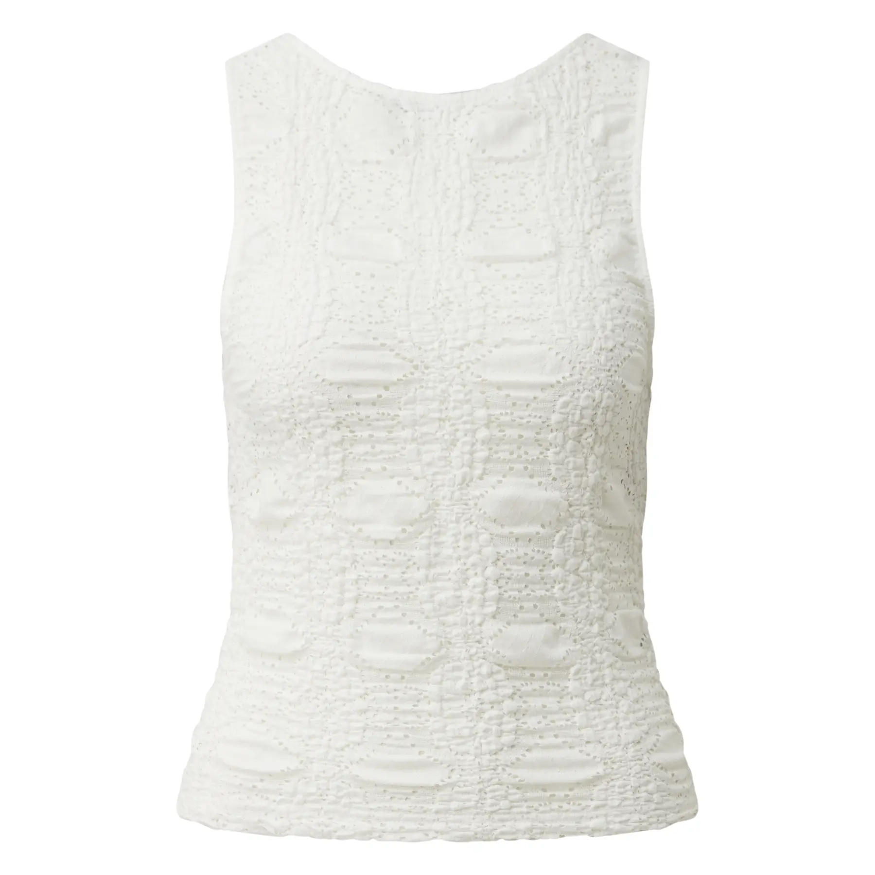 Damen enganliegendes Jersey-Top mit Spitzenoptik QS
