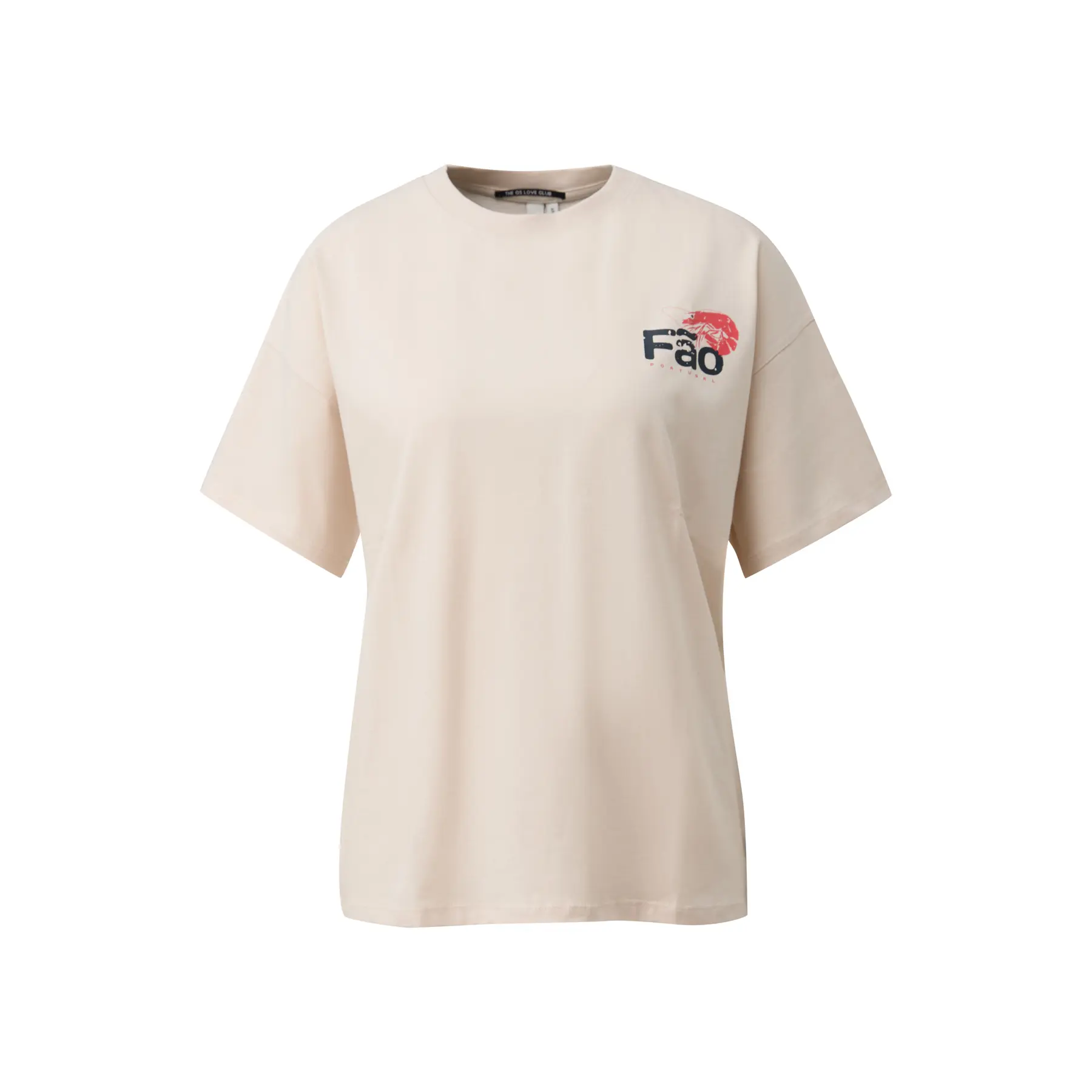 T-shirt oversize con stampa sul retro donna QS