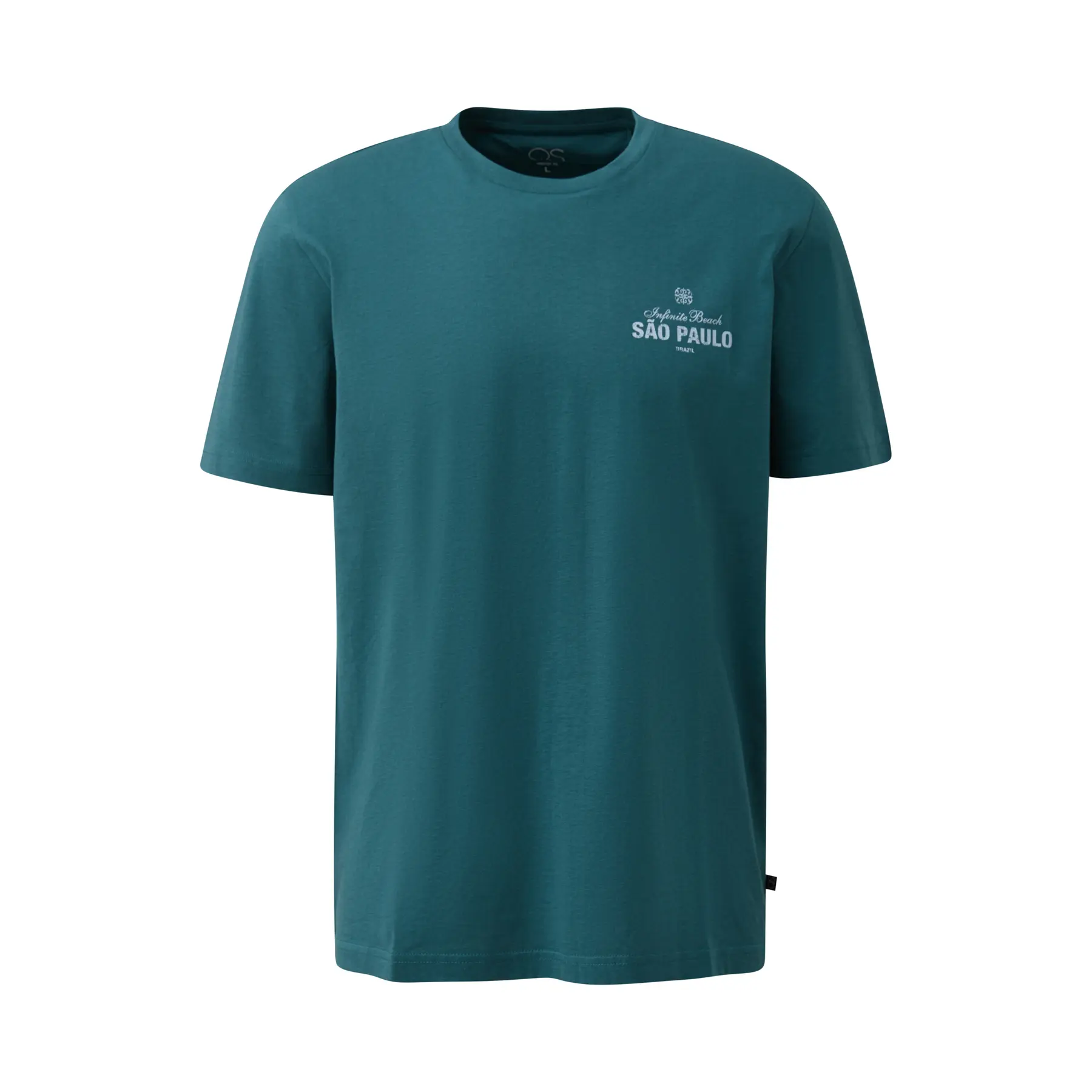 T-shirt con piccolo stampa frontale QS