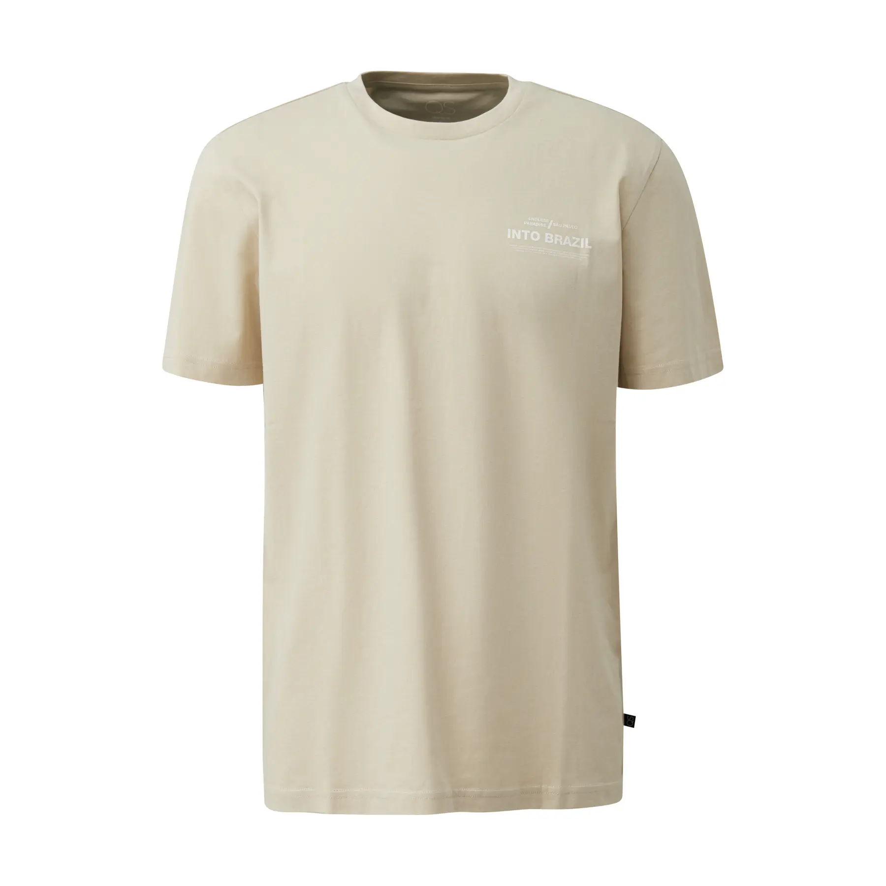 T-shirt con piccolo stampa frontale QS