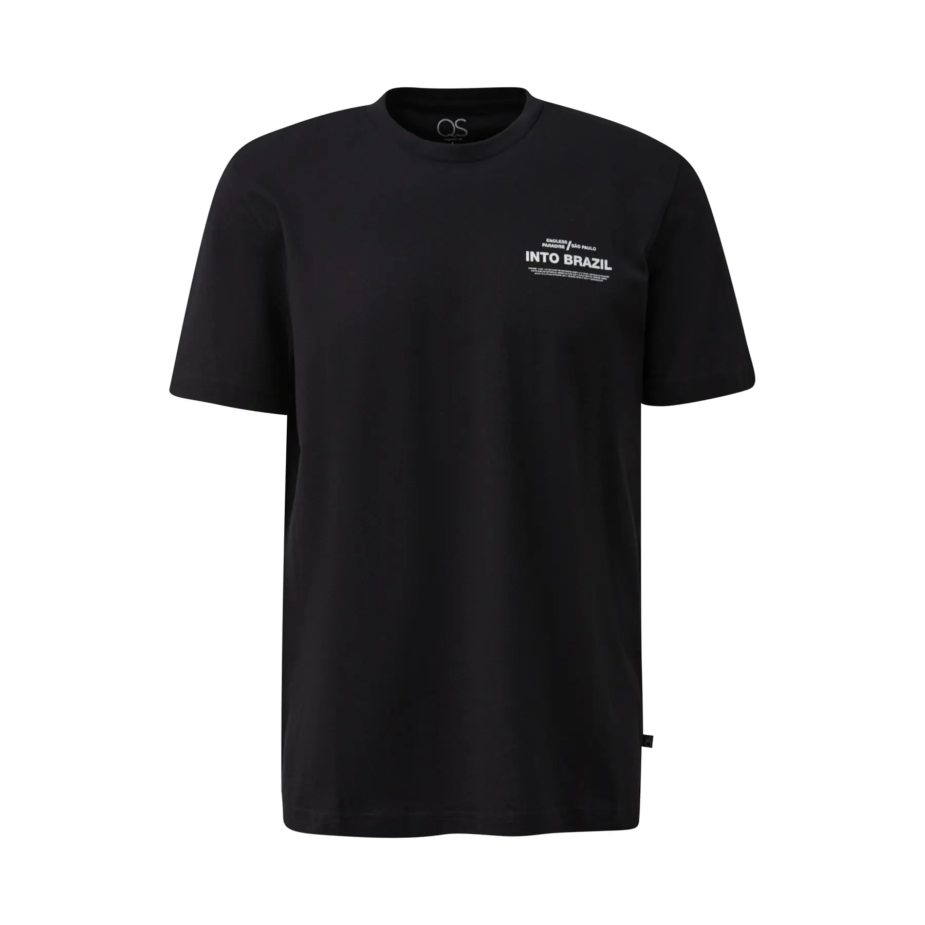 T-shirt con piccolo stampa frontale QS