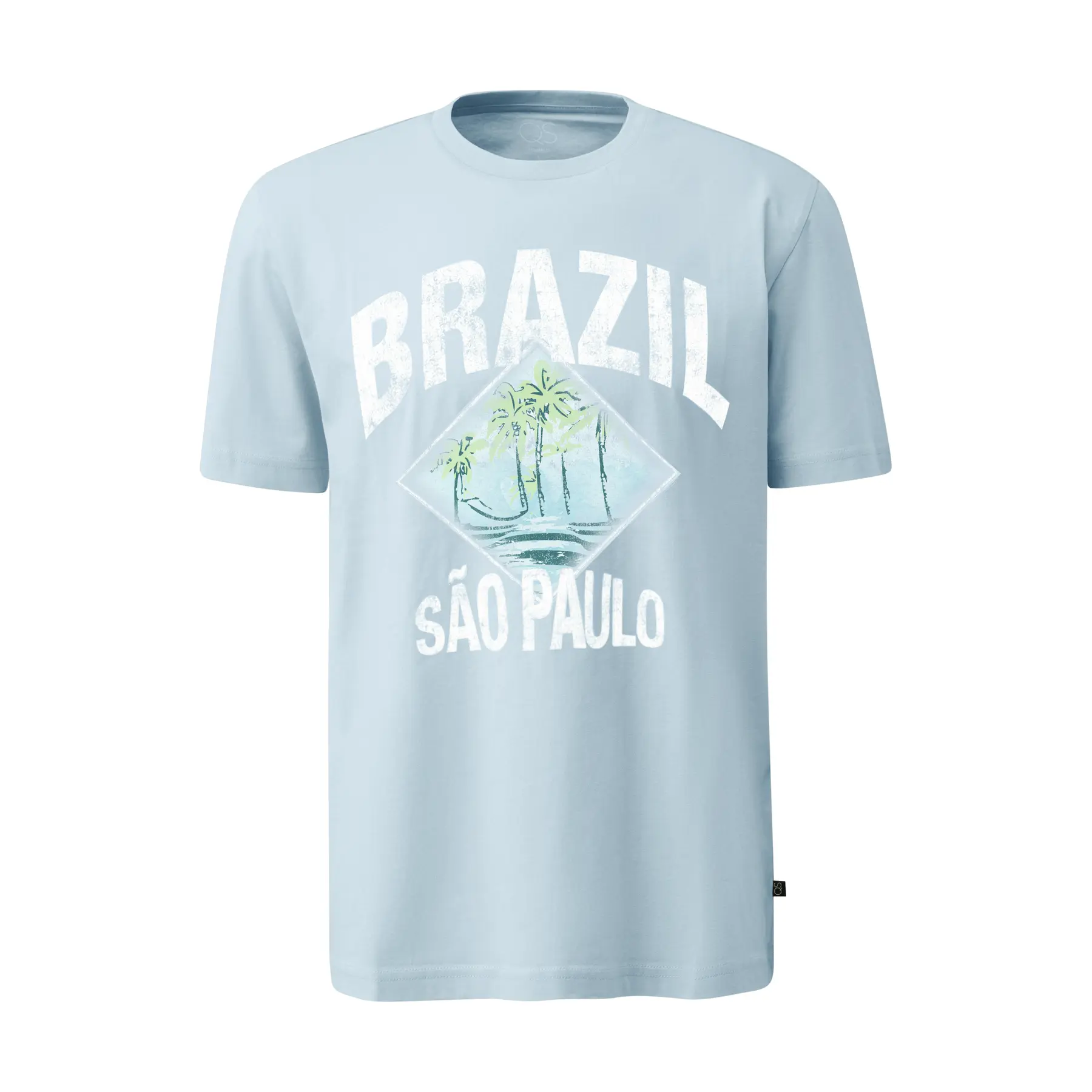 T-shirt con stampa davanti maniche corte QS