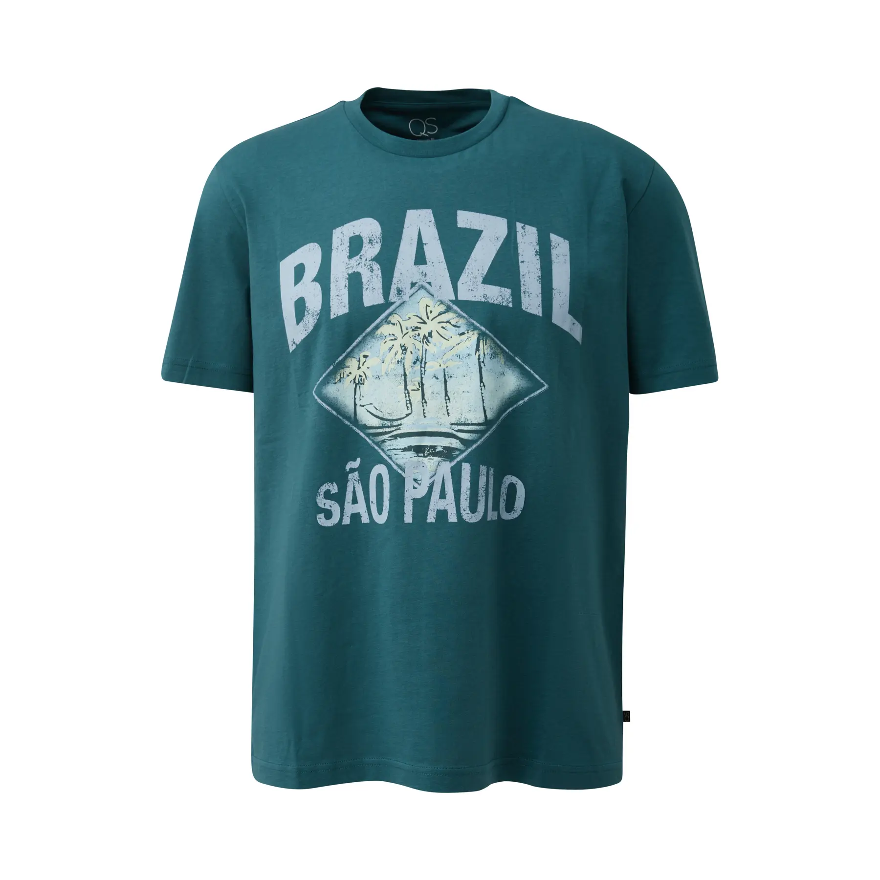 T-shirt con stampa davanti maniche corte QS