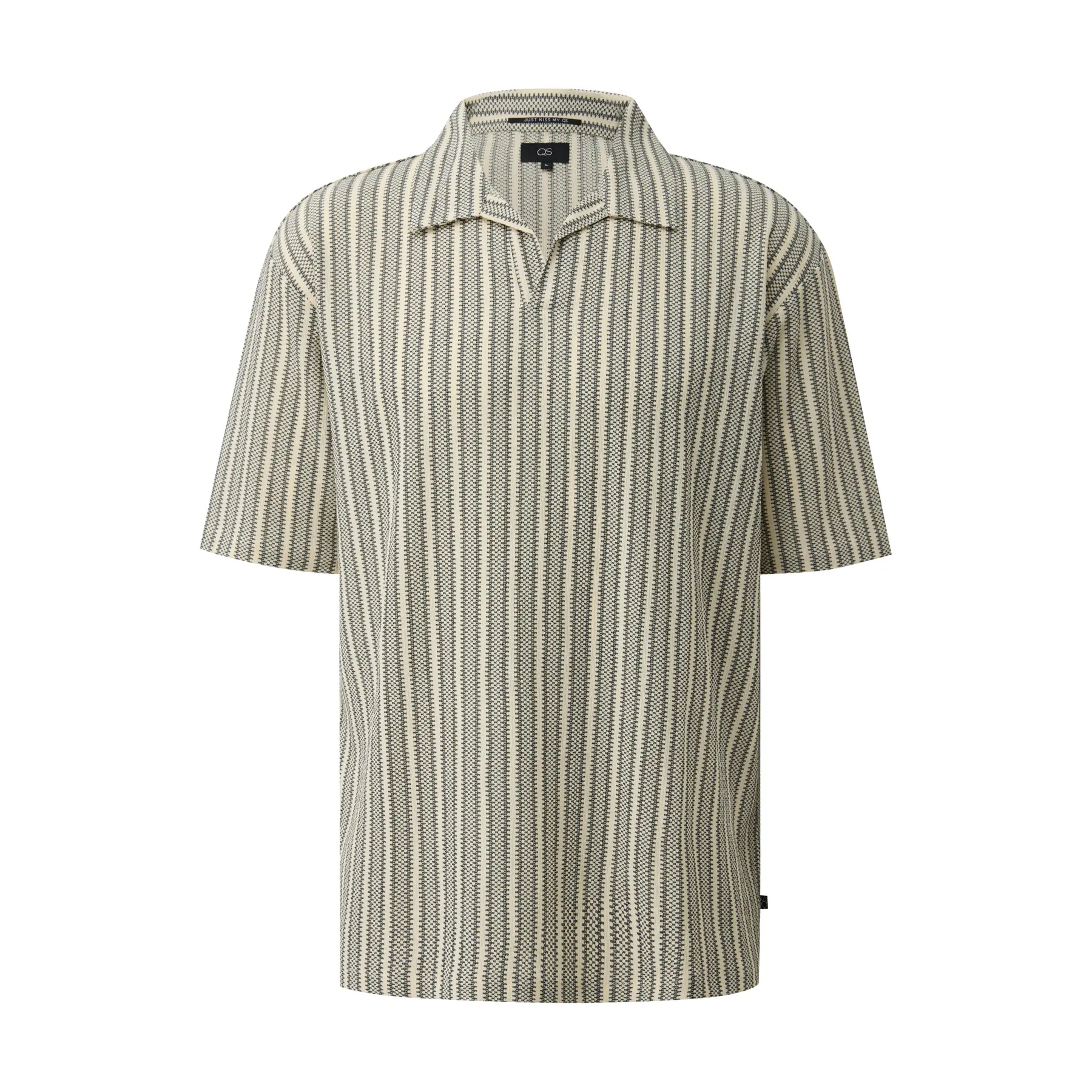 Gestreiftes Polo aus elastischem Jersey QS