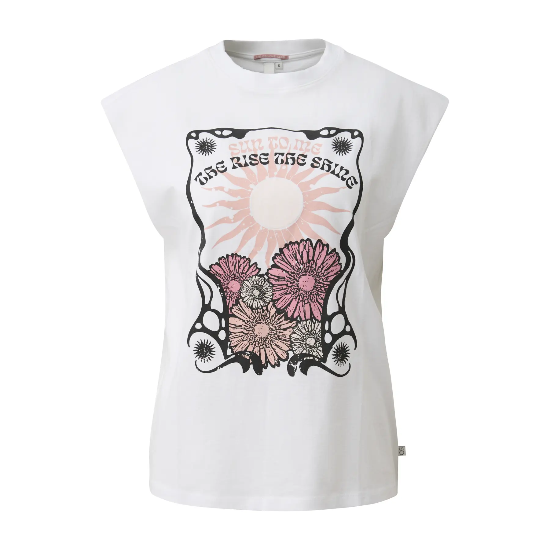 T-shirt Casual in Cotone con Stampa Frontale Donna QS