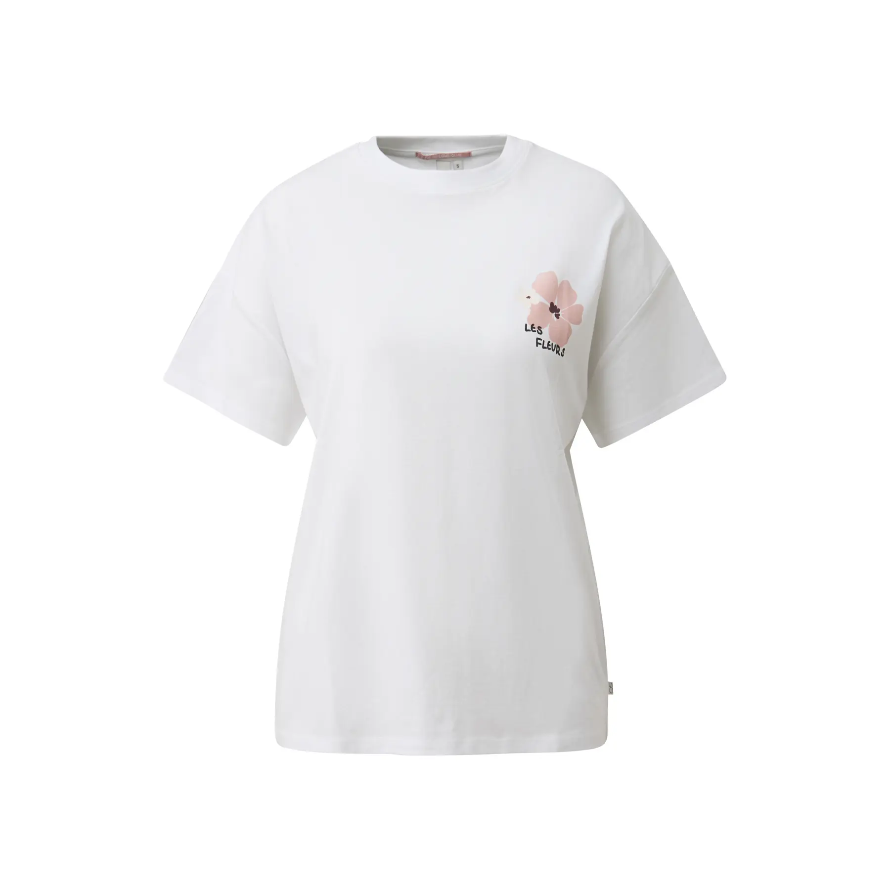 T-shirt boyfriend con stampa sulla schiena donna QS