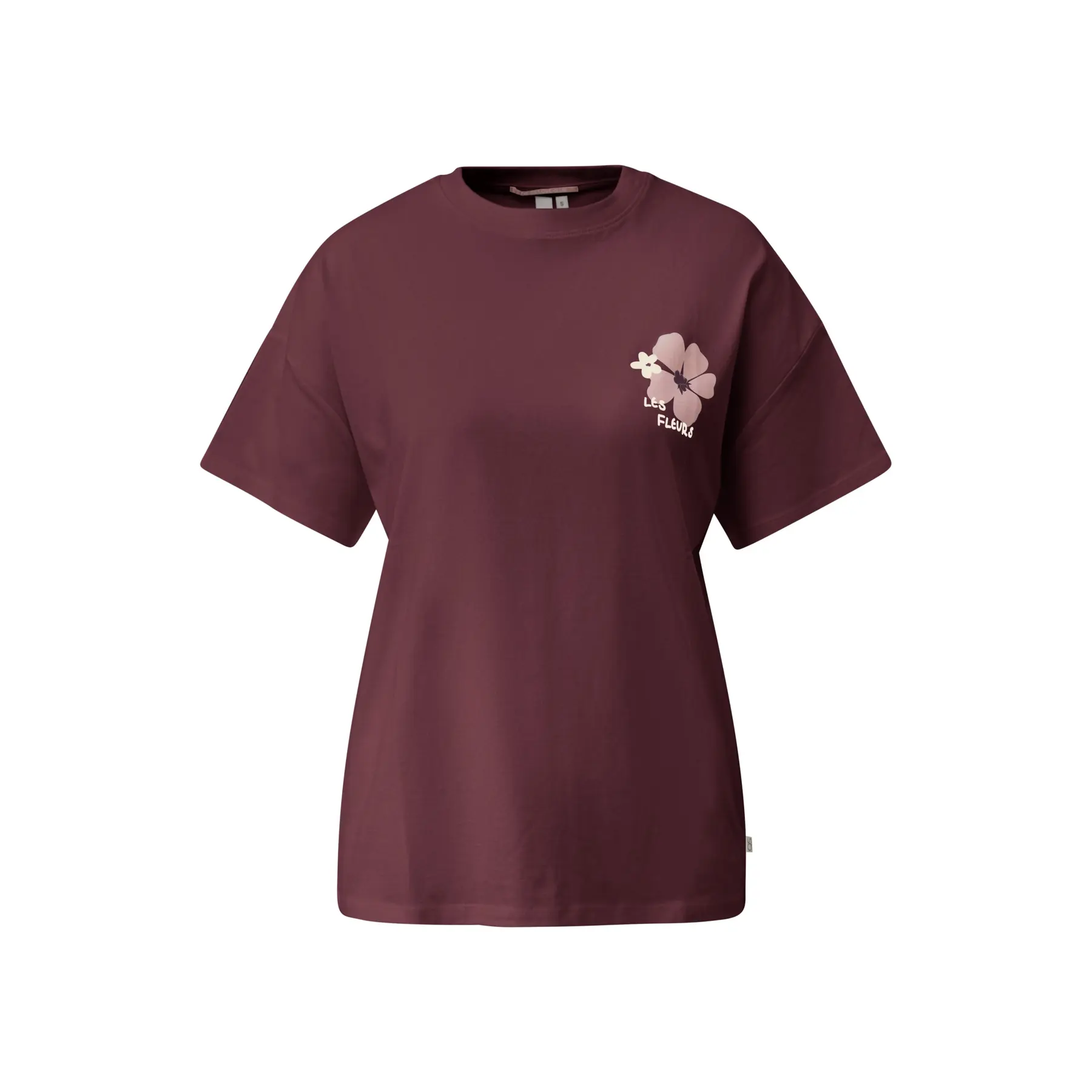 T-shirt boyfriend con stampa sulla schiena donna QS