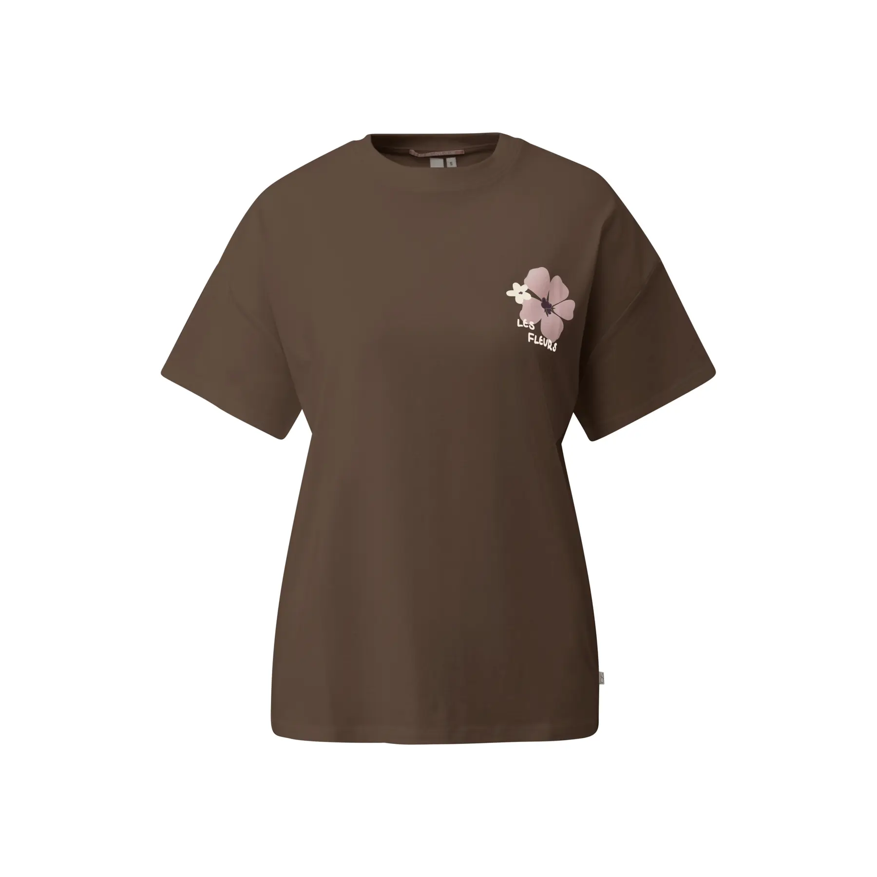 T-shirt boyfriend con stampa sulla schiena donna QS
