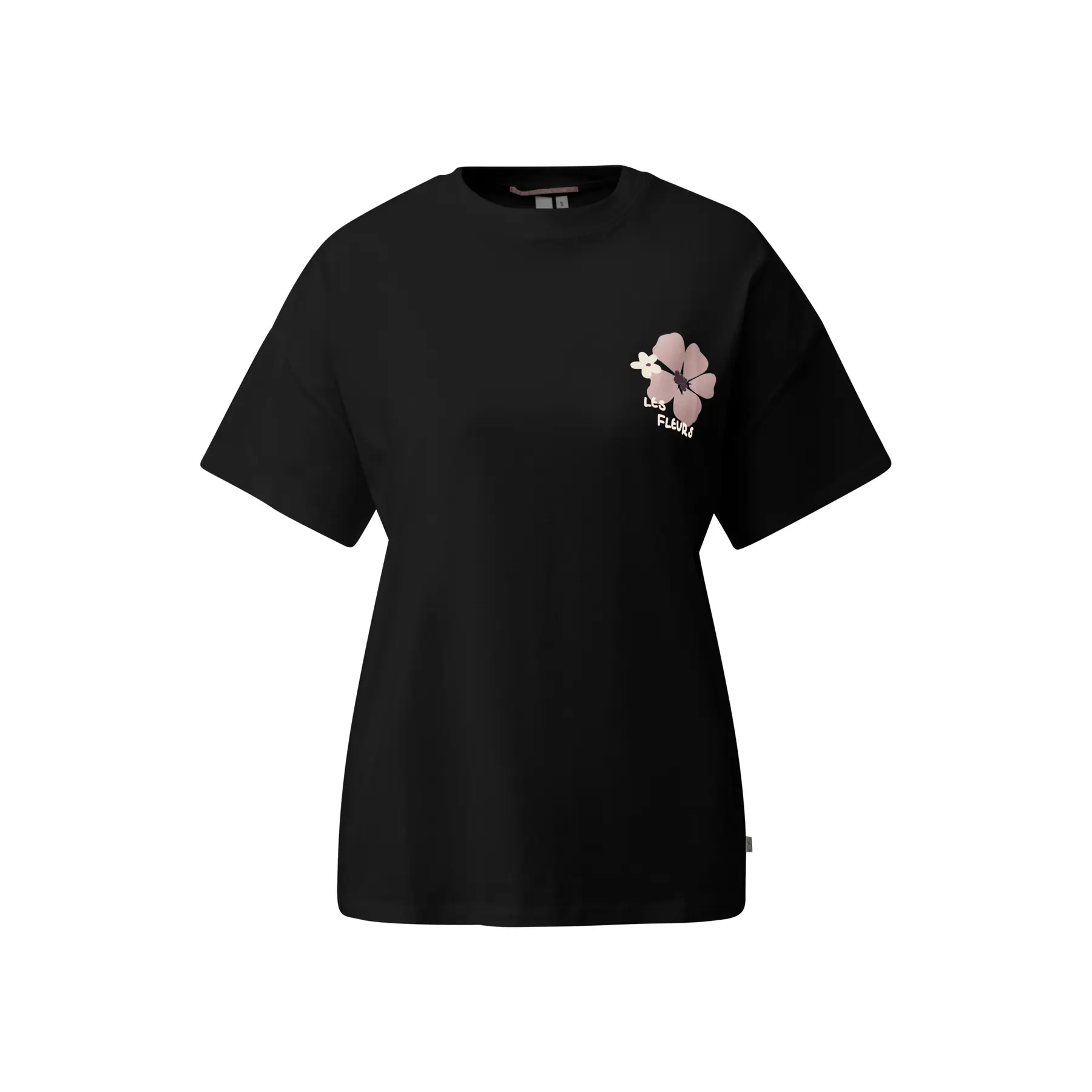 T-shirt boyfriend con stampa sulla schiena donna QS