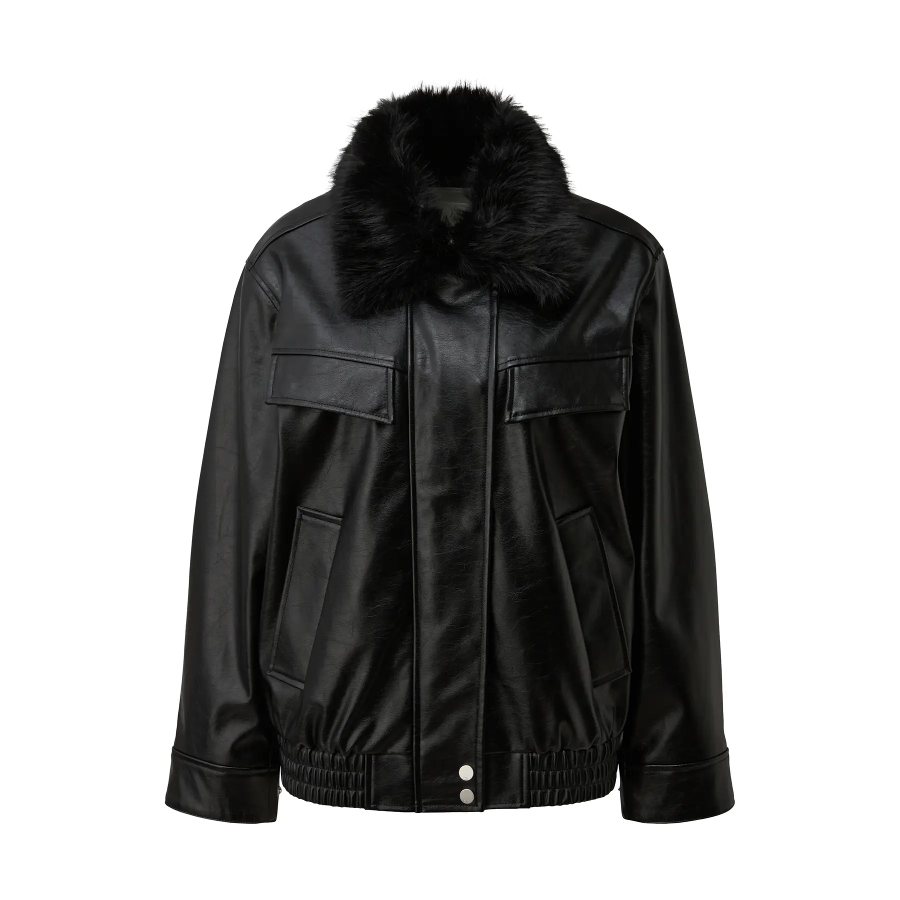 Giacca in similpelle casual donna QS