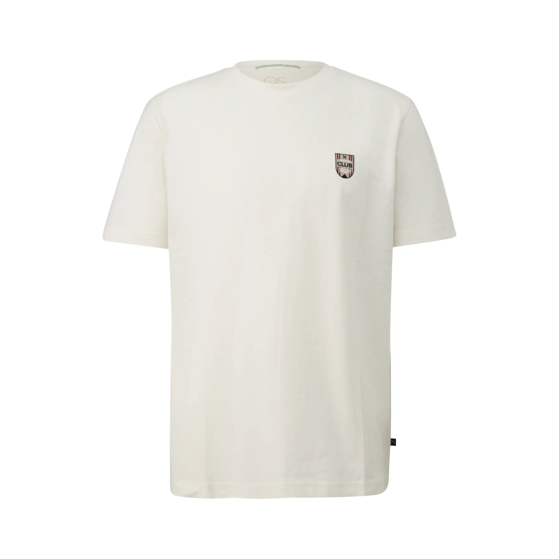 T-shirt con patch logo QS