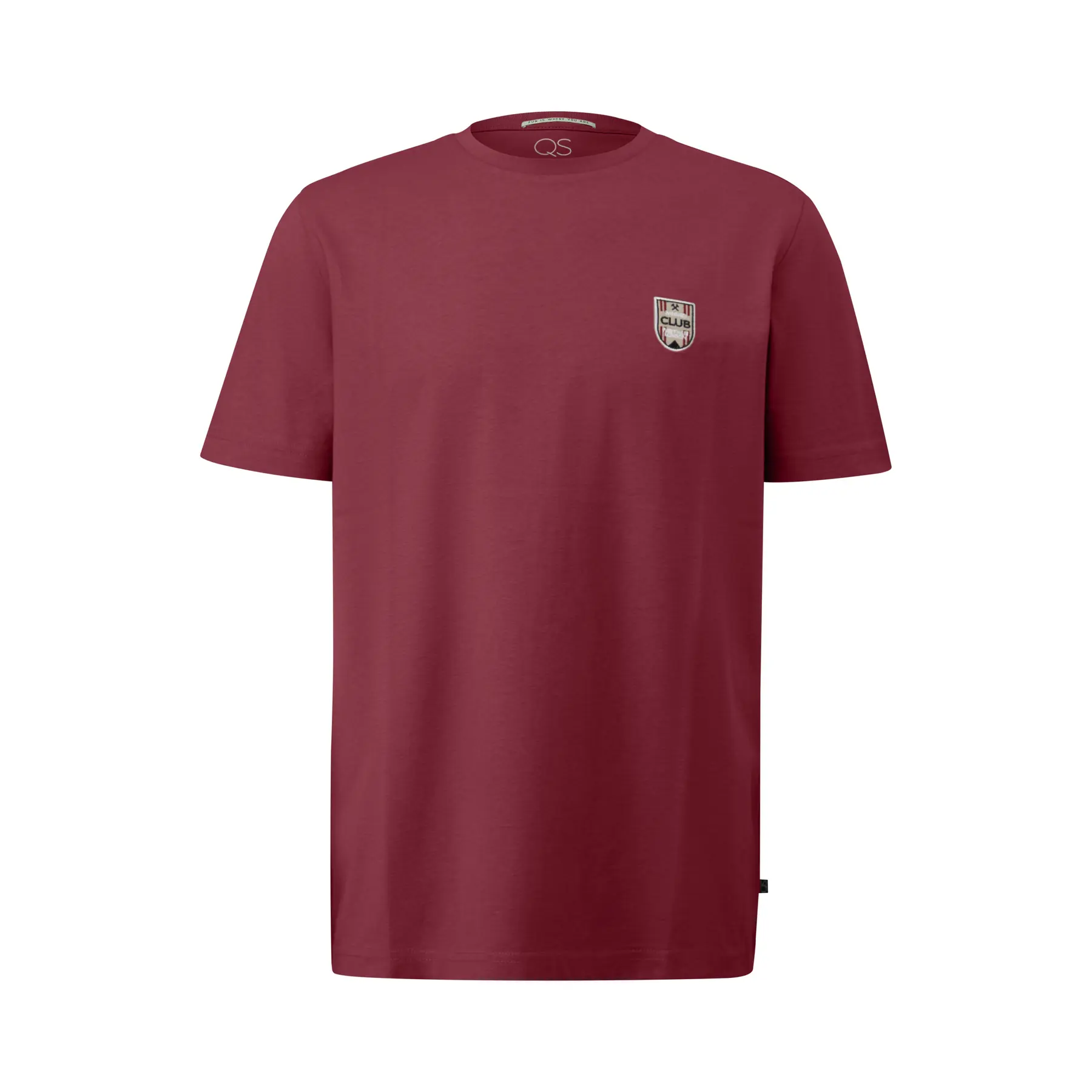 T-shirt con patch logo QS