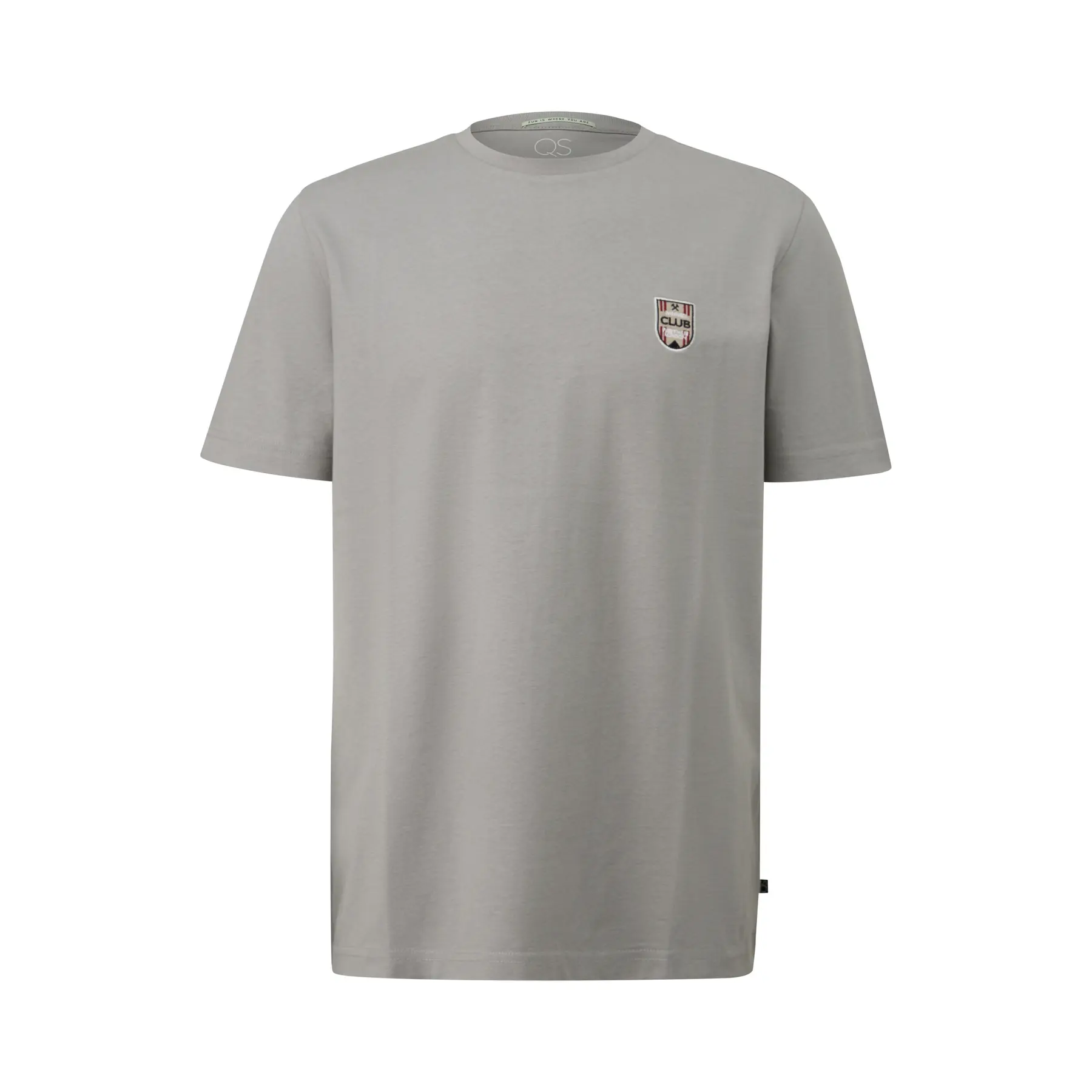 T-shirt con patch logo QS