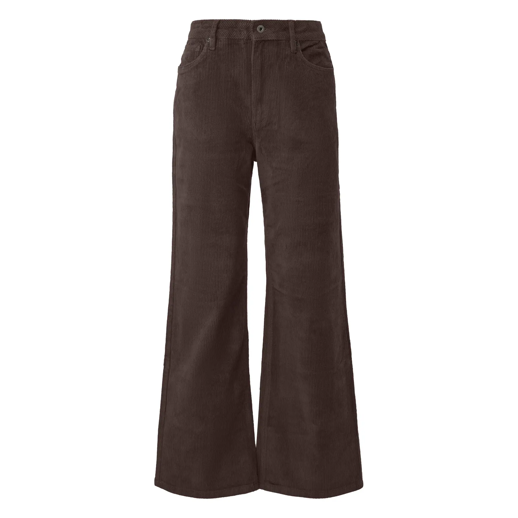 Pantaloni a gamba larga in velluto a coste donna QS