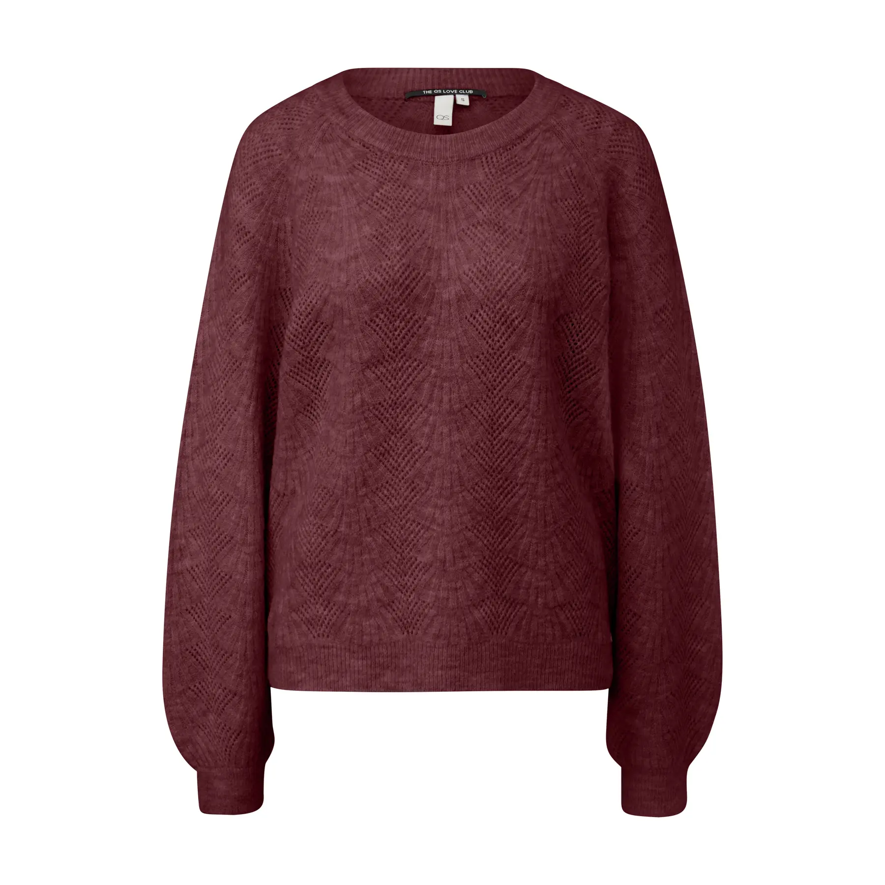 Pull moelleux mit meliertem, durchbrochenem Muster für Damen QS