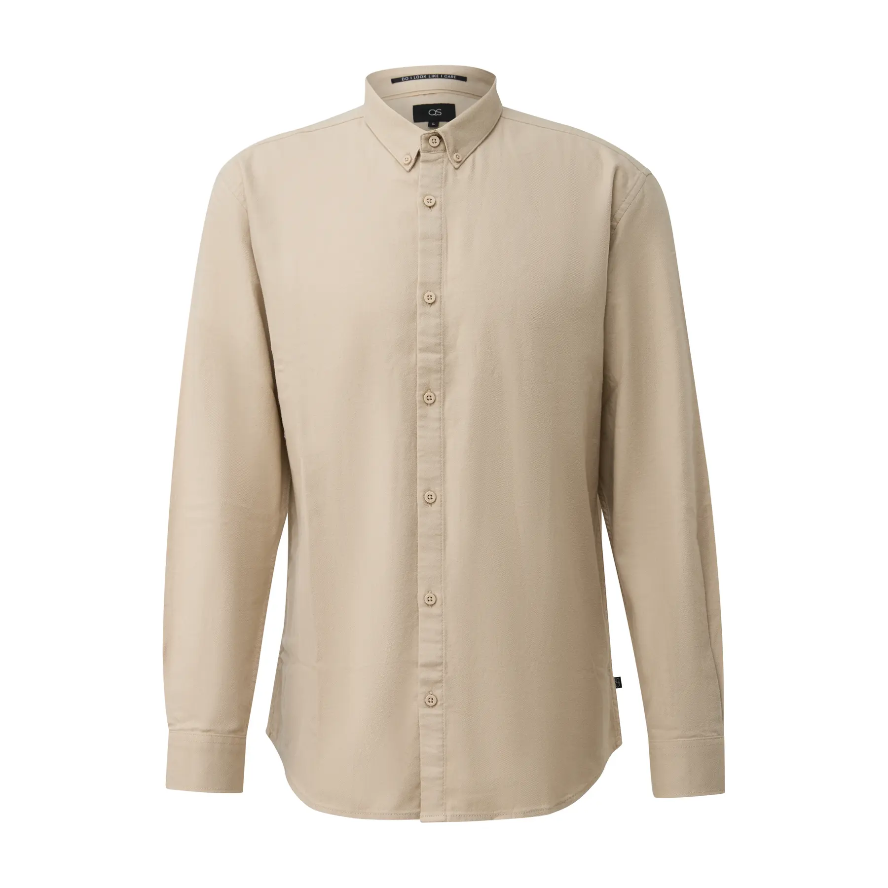 Camicia in flanella con colletto abbottonato QS