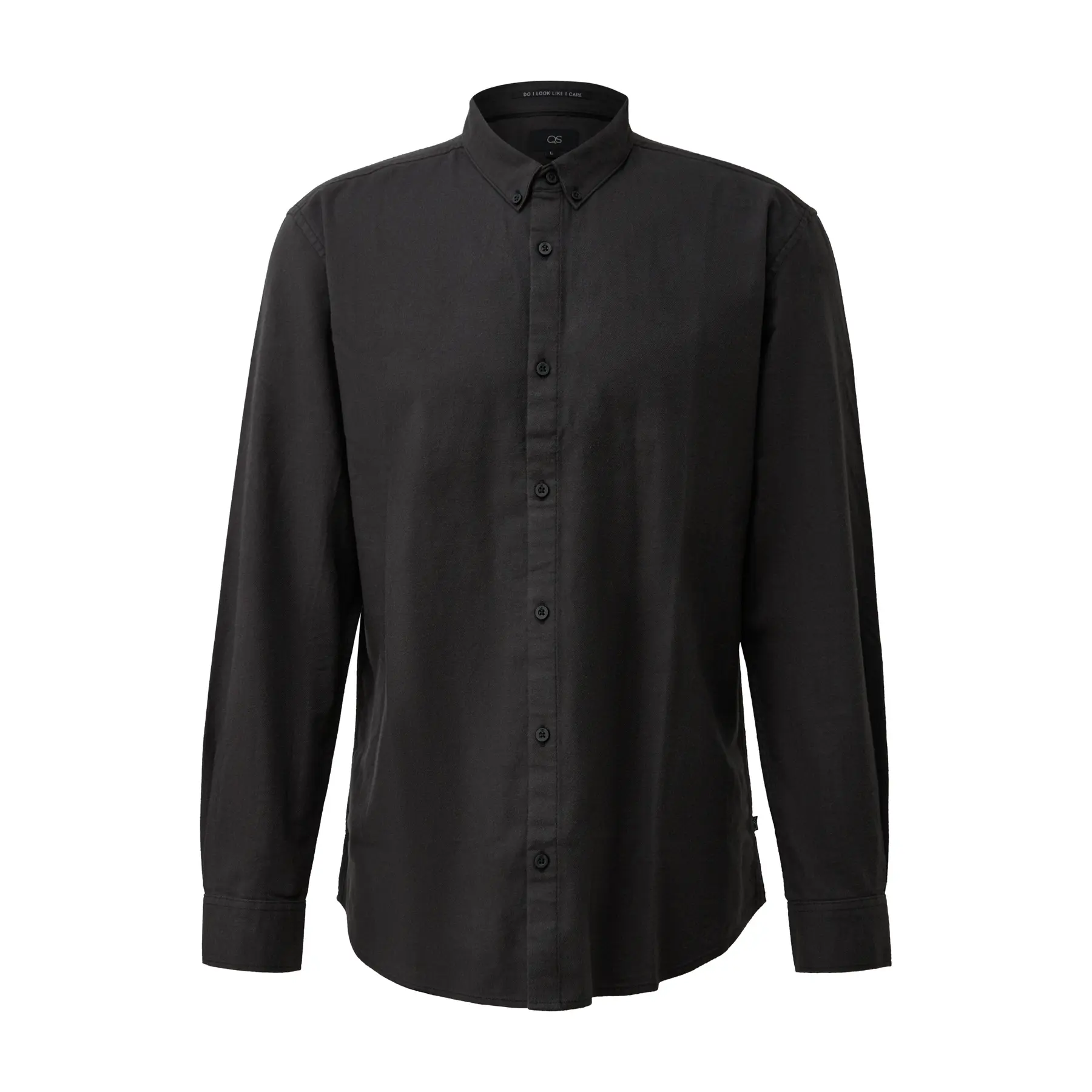 Camicia in flanella con colletto abbottonato QS