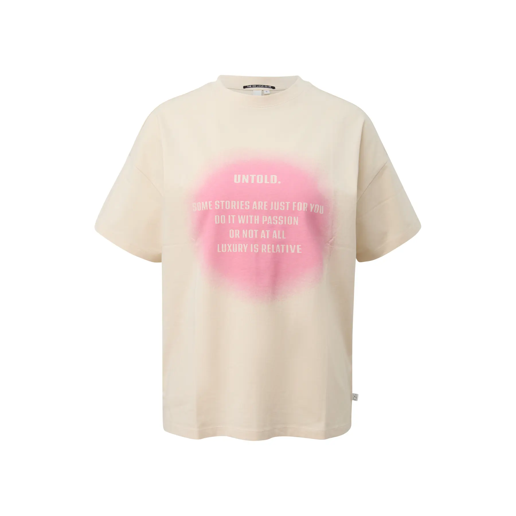 T-shirt boyfriend con stampa frontale donna QS