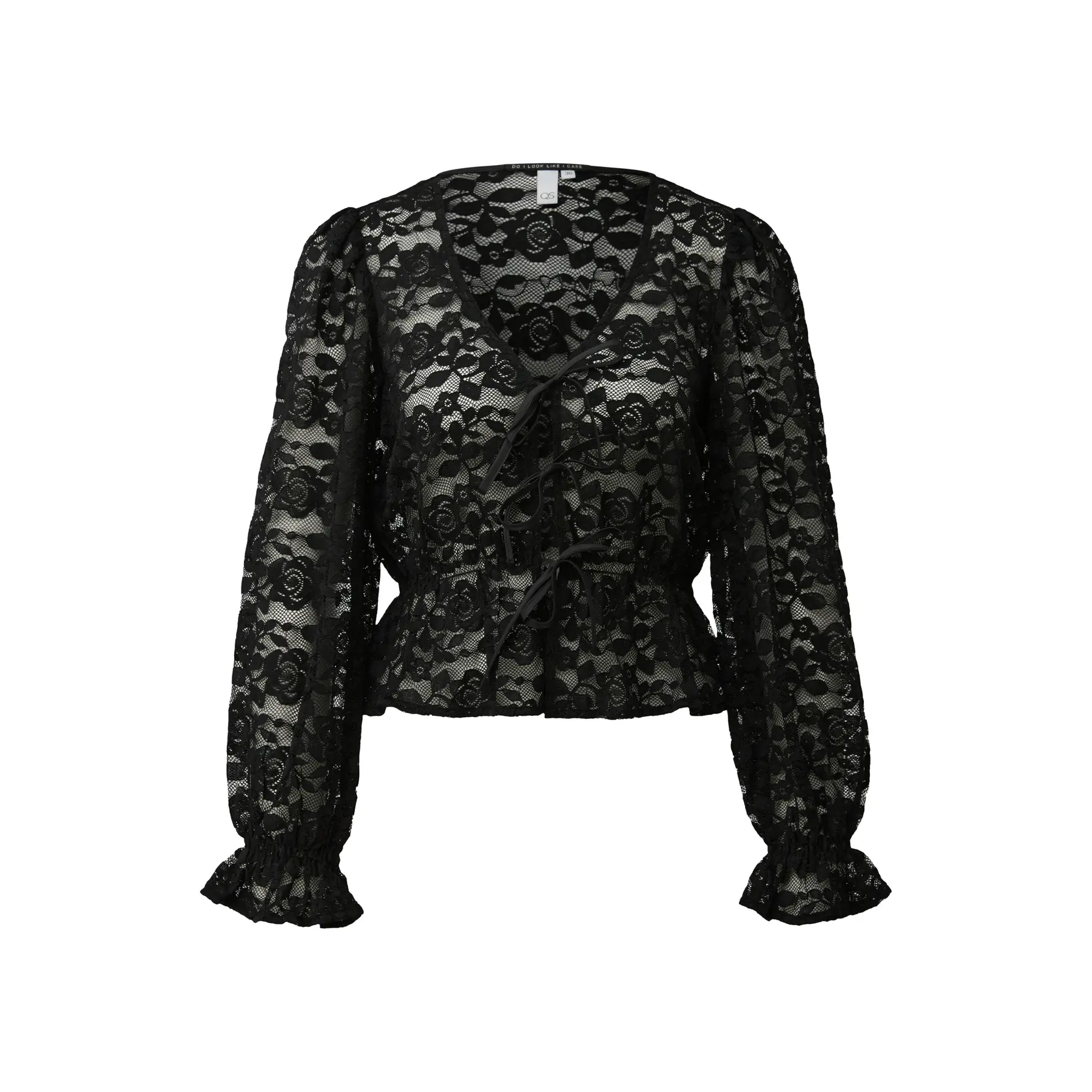 Blusa in pizzo con dettaglio annodato donna