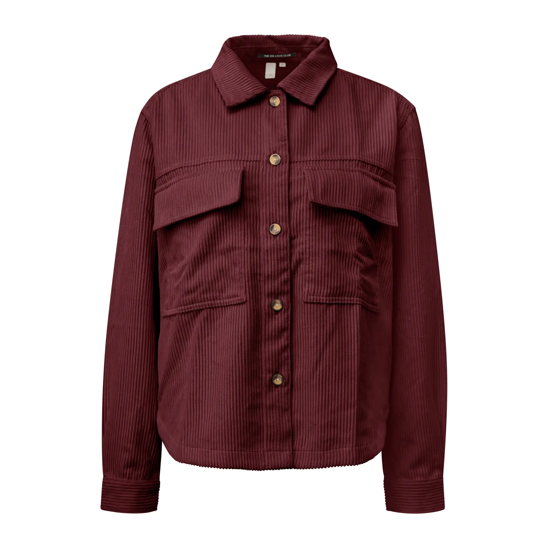 Lässige Corduroy-Überhemd mit aufgesetzten Taschen für Frauen QS