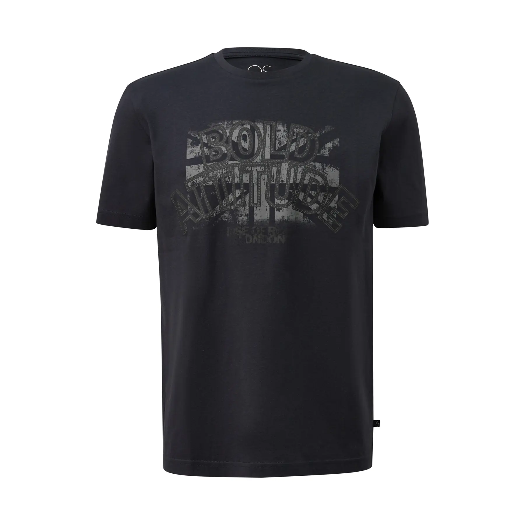 T-Shirt mit Druck vorne, gerade zugeschnitten QS