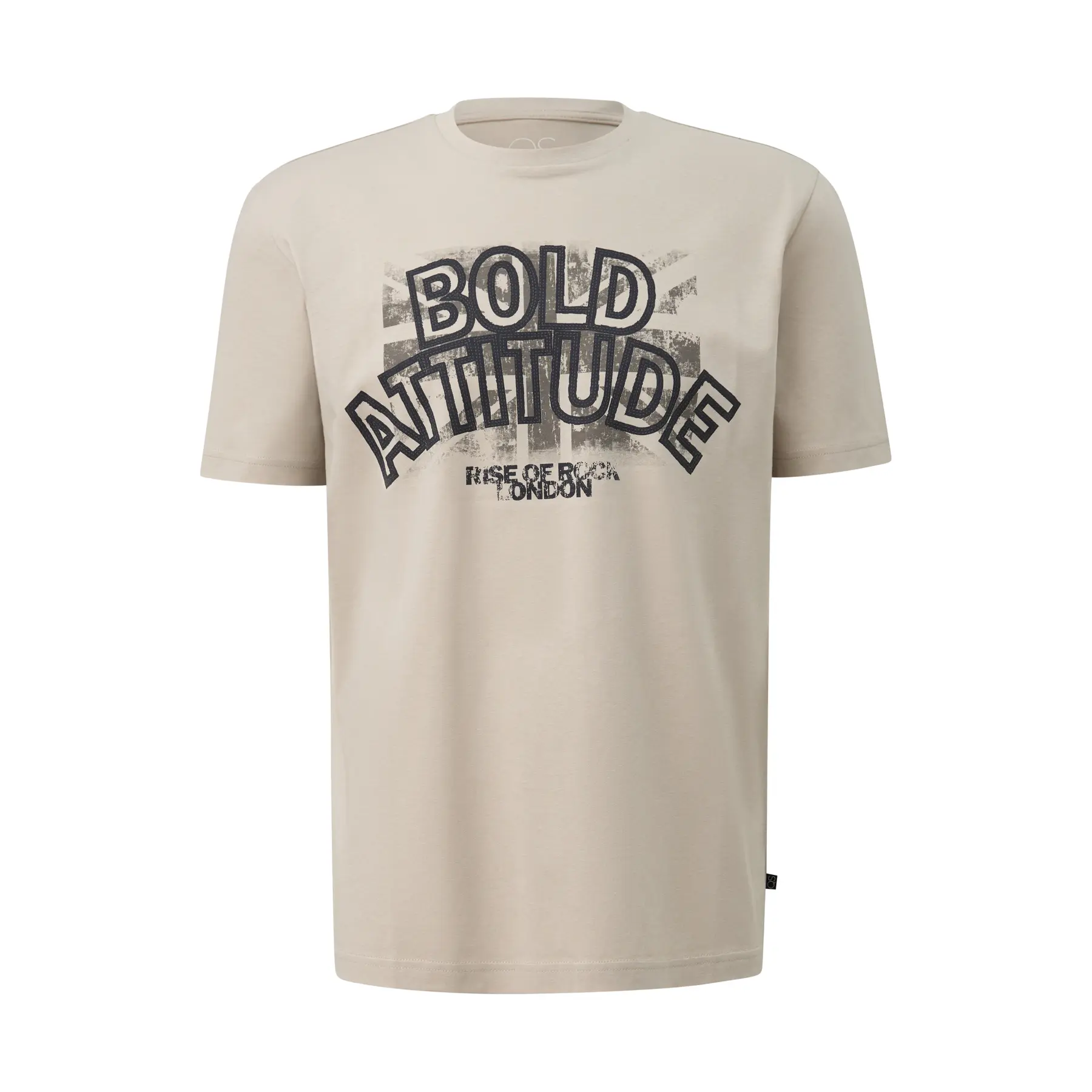 T-Shirt mit Druck vorne, gerade zugeschnitten QS