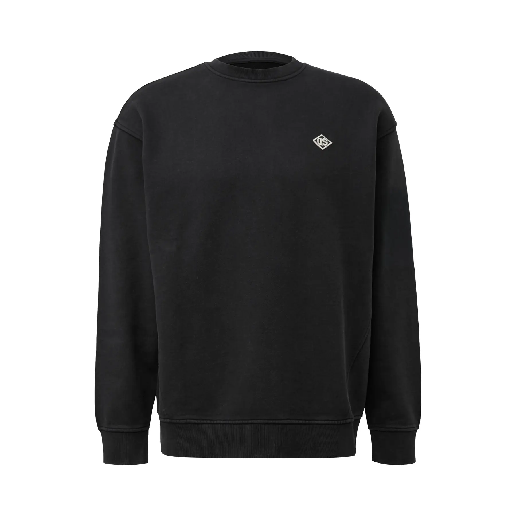 Sweatshirt mit Logo-Patch QS