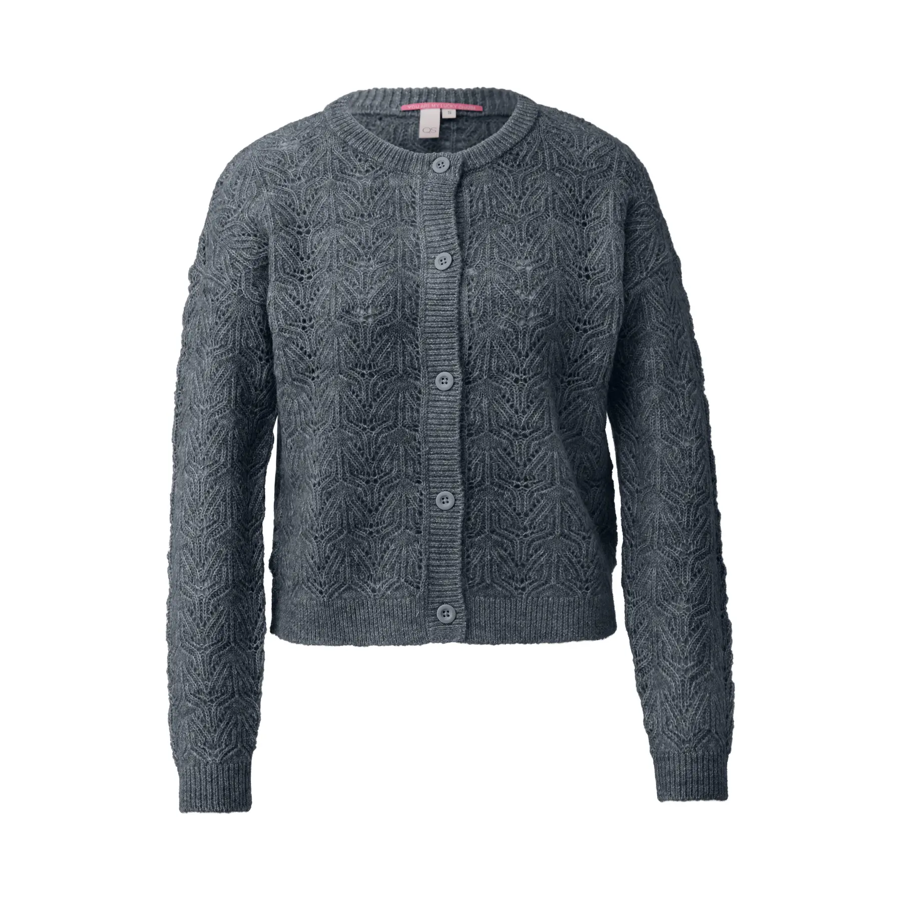 Cardigan Morbido a Motivo Traforato Donna