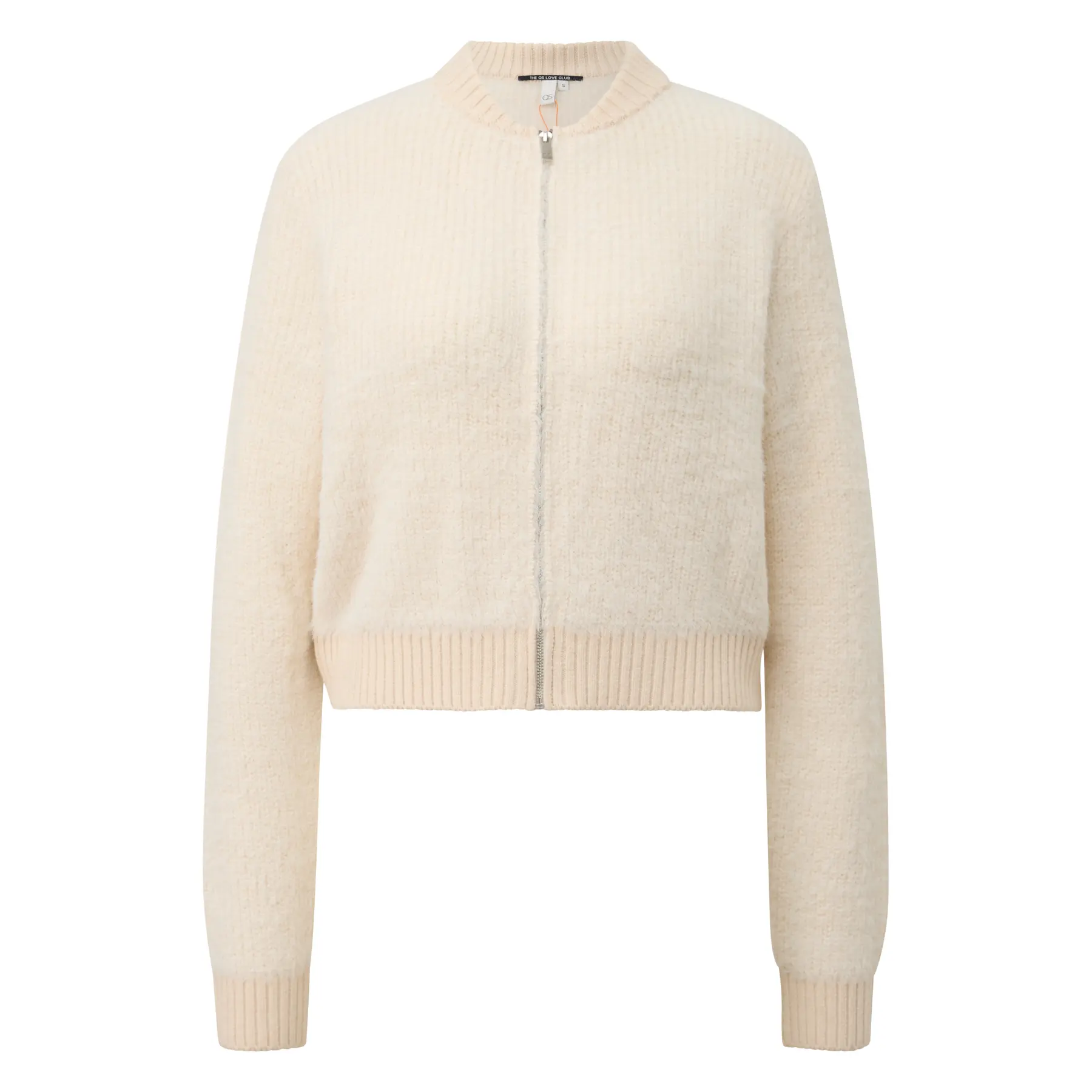 Cardigan blouson soffice con zip donna QS